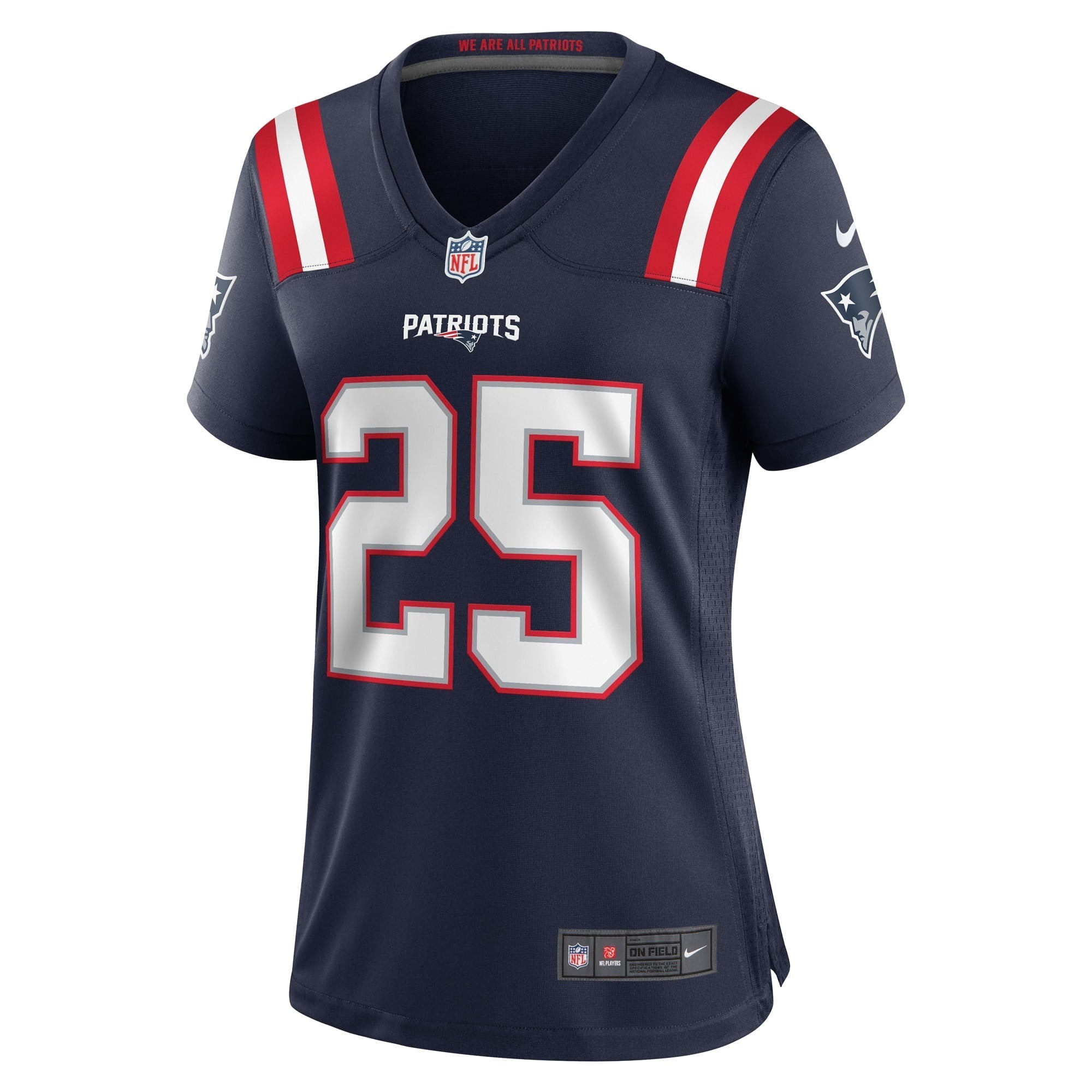Women's Nike Marcus Jones Navy New England Patriots Game Player Jersey