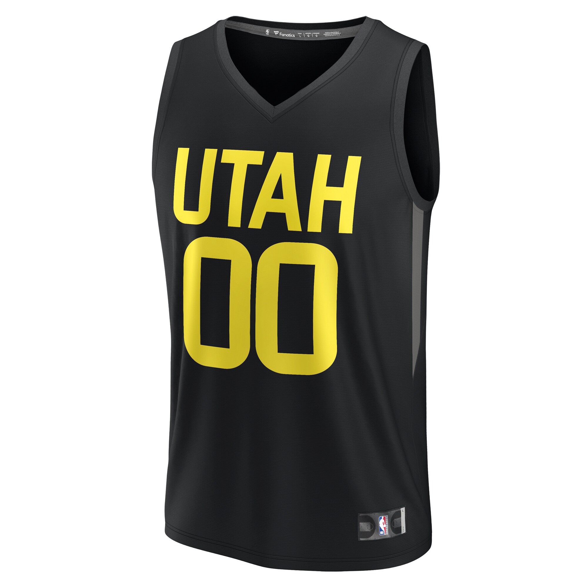 Utah Jazz Fanatics Branded Youth Fast Break Replica Custom Jersey - Statement Edition - Black