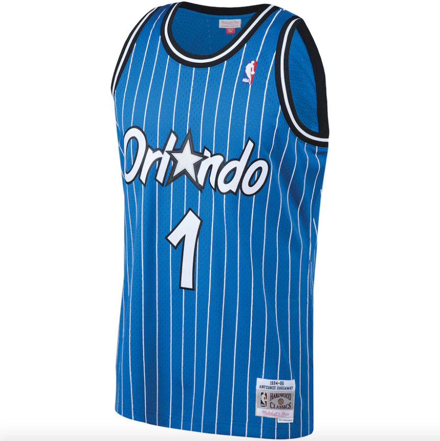 Mens Anfernee ��Penny�� Hardaway Orlando Magic Mitchell & Ness Blue 1994-95 Hardwood Classics Swingman Jersey