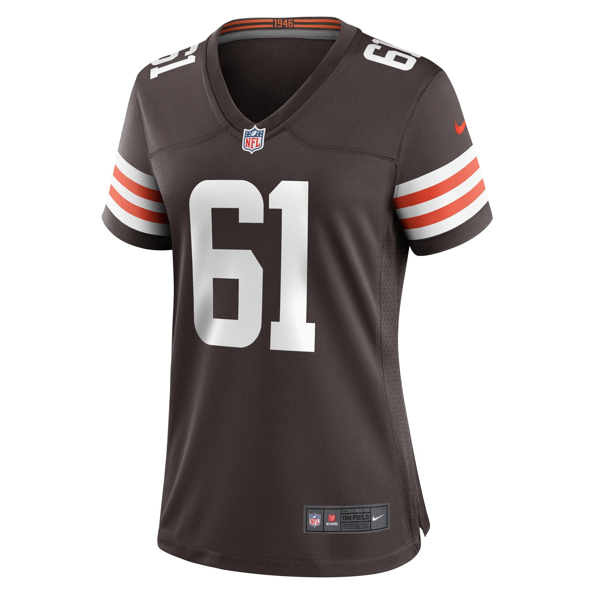 Women's Nike Chris Odom Brown Cleveland Browns Game Player Jersey