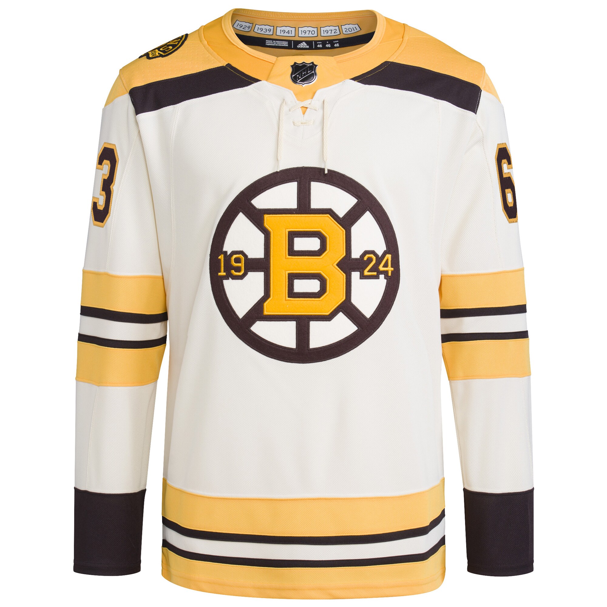Brad Marchand Boston Bruins adidas  Primegreen Authentic Pro Player Jersey - Cream