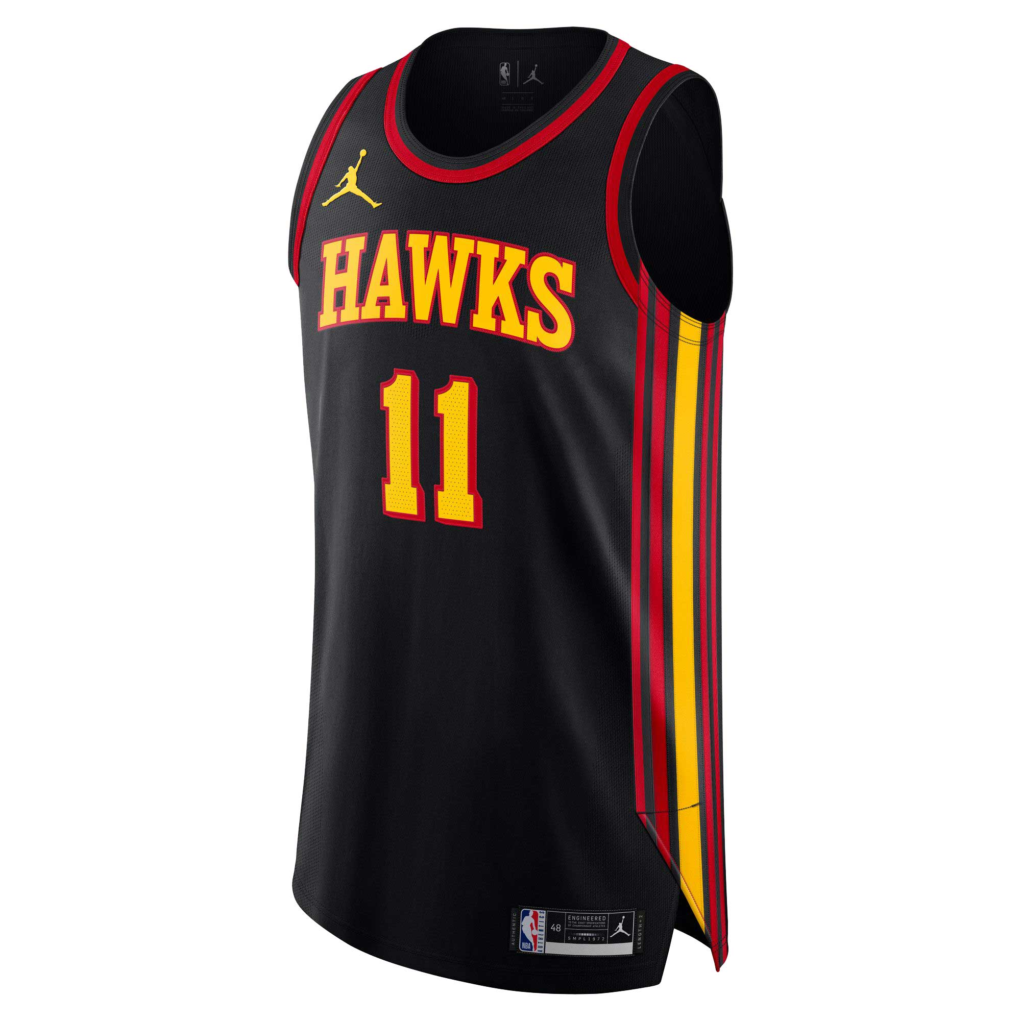 Trae Young Atlanta Hawks Jordans Brand Authentic Player Jersey - Statement Edition - Black