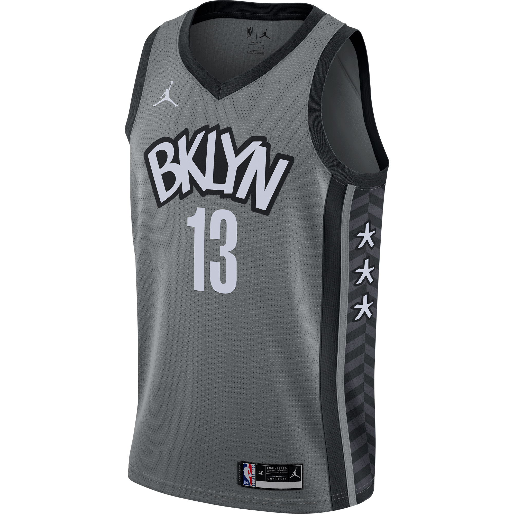 James Harden Brooklyn Nets Jordans Brand 2020/21 Swingman Jersey - Statement Edition - Gray