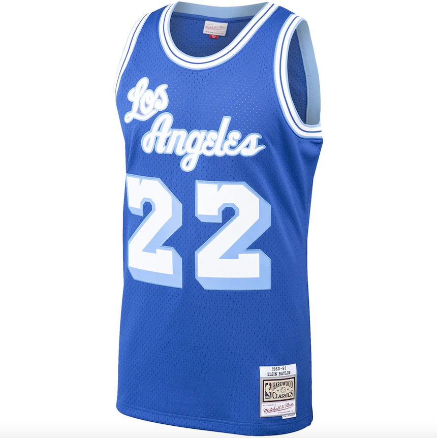 Men's Los Angeles Lakers Elgin Baylor Mitchell & Ness Royal Hardwood Classics 1960-61 Swingman Jersey