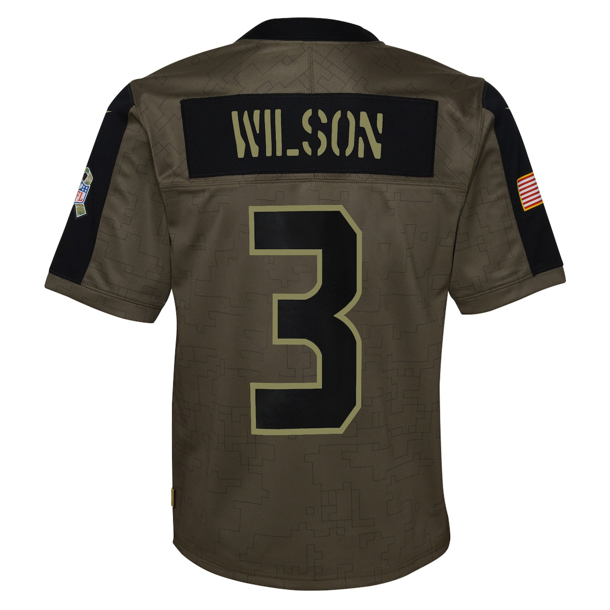 Boys' Grade School Russell Wilson Nike Seahawks 2021 Salute To Service Game Jersey - Green