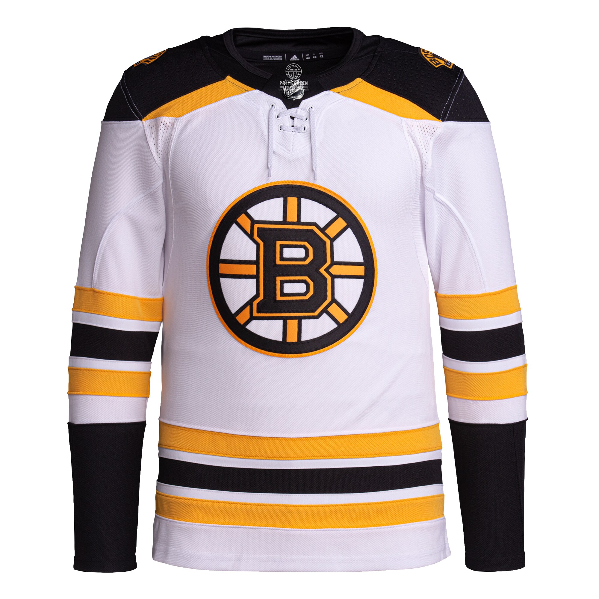 Boston Bruins adidas Away Primegreen Authentic Pro Jersey - White
