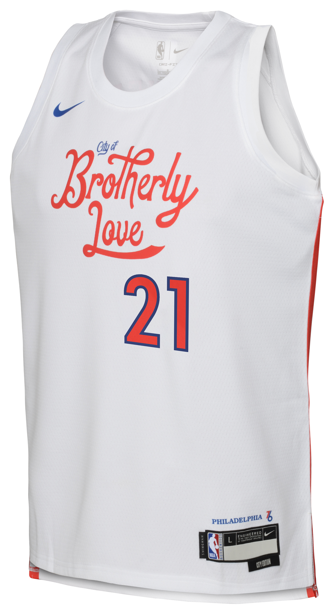 Boys' Grade School Embiid Joel Nike 76ers City Edition Swingman Jersey - White