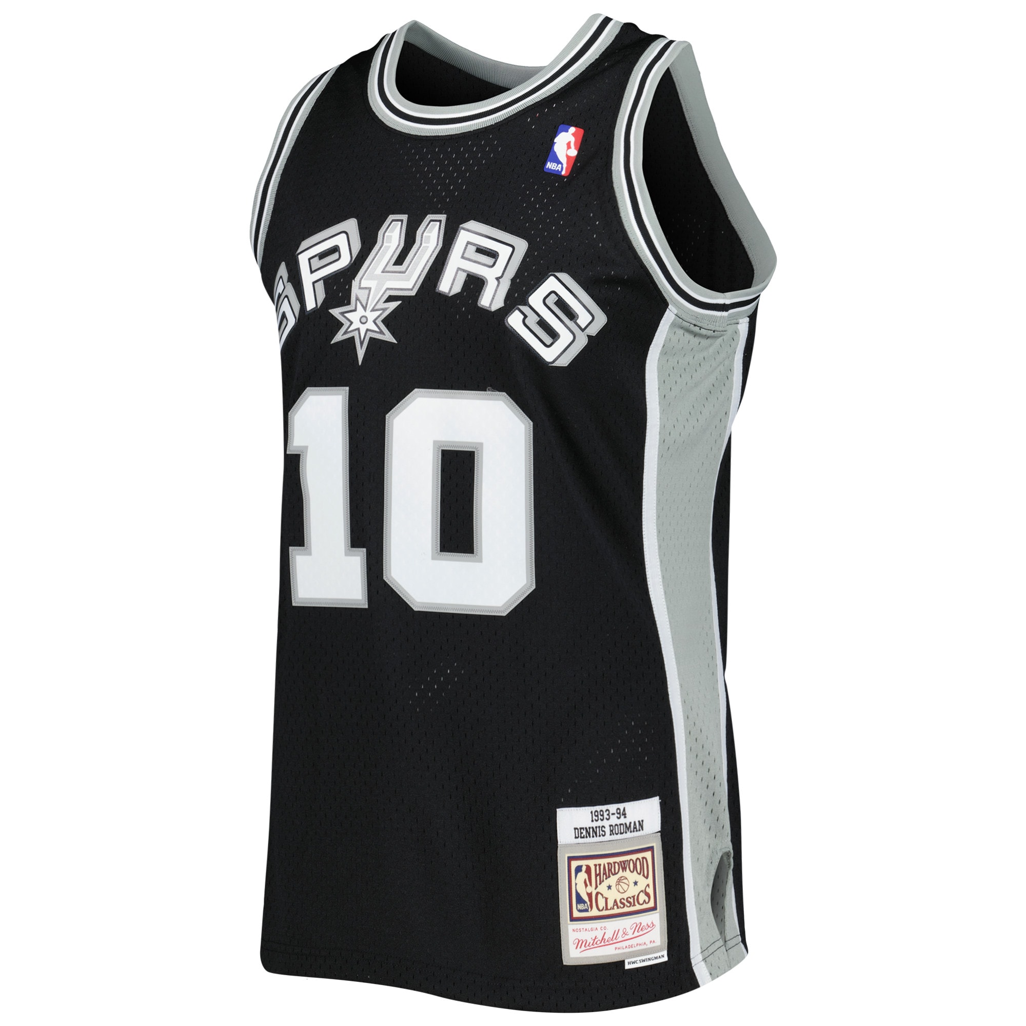 Dennis Rodman San Antonio Spurs Mitchell & Ness 2001/02 Hardwood Classics Swingman Jersey - Black
