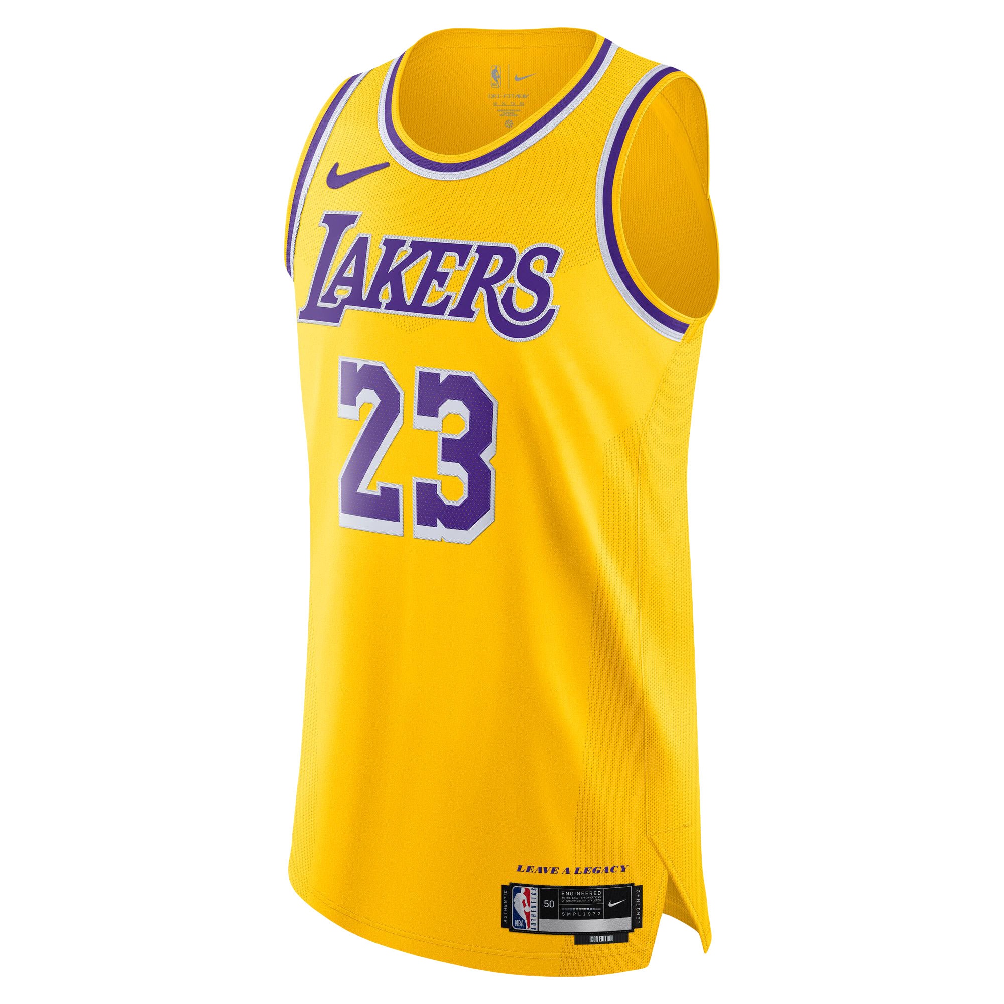 LeBron James Los Angeles Lakers Nike Authentic Player Jersey - Icon Edition - Gold