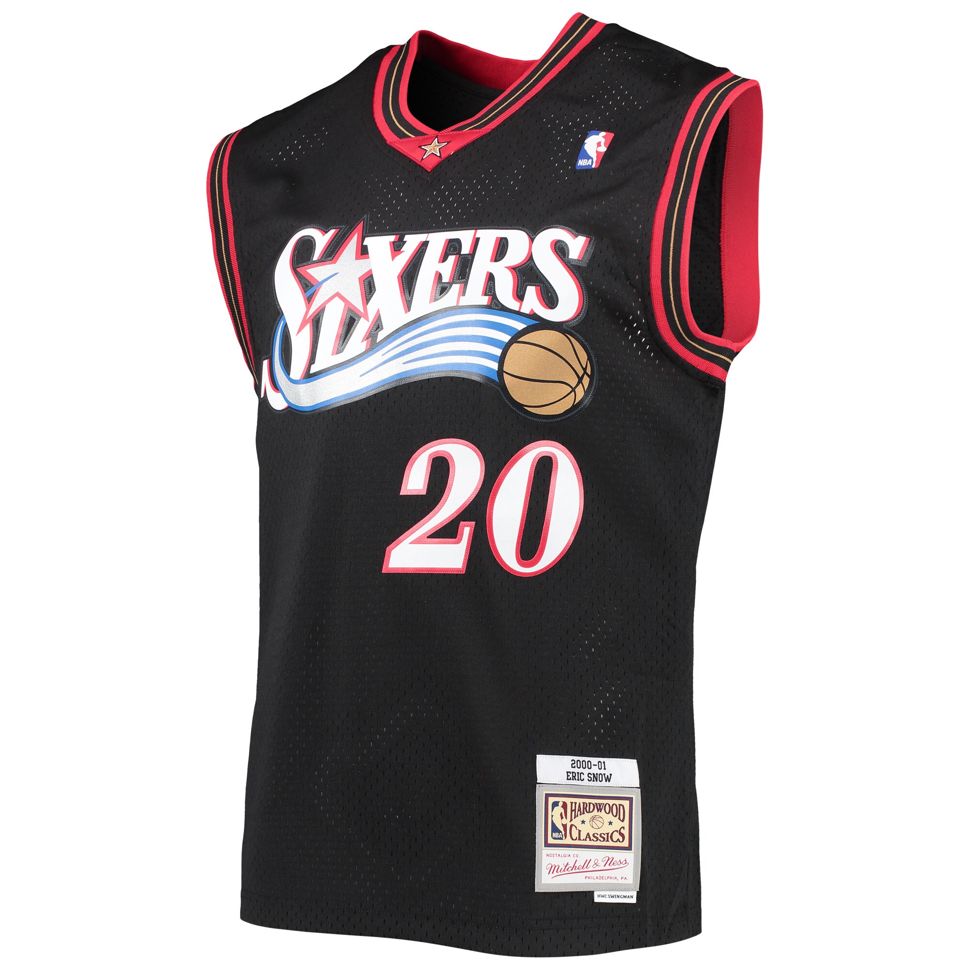 Eric Snow Philadelphia 76ers Mitchell & Ness Hardwood Classics Swingman Jersey - Black
