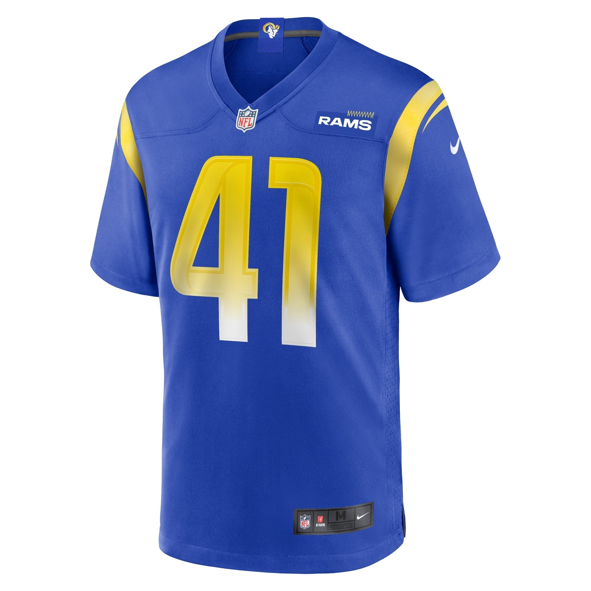Men's Nike Dan Isom Royal Los Angeles Rams Game Player Jersey