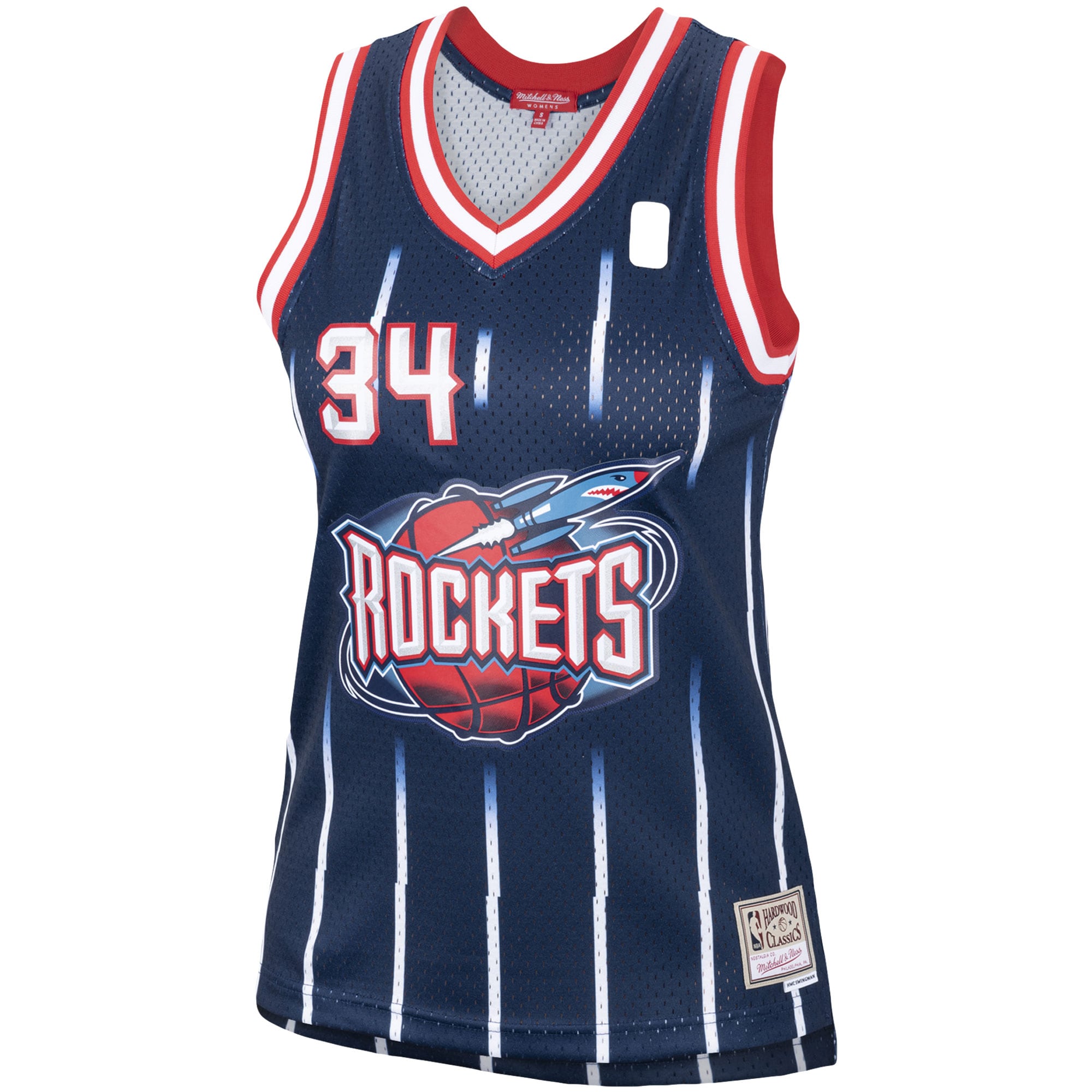 Hakeem Olajuwon Houston Rockets Mitchell & Ness Women's Hardwood Classics Swingman Jersey - Navy