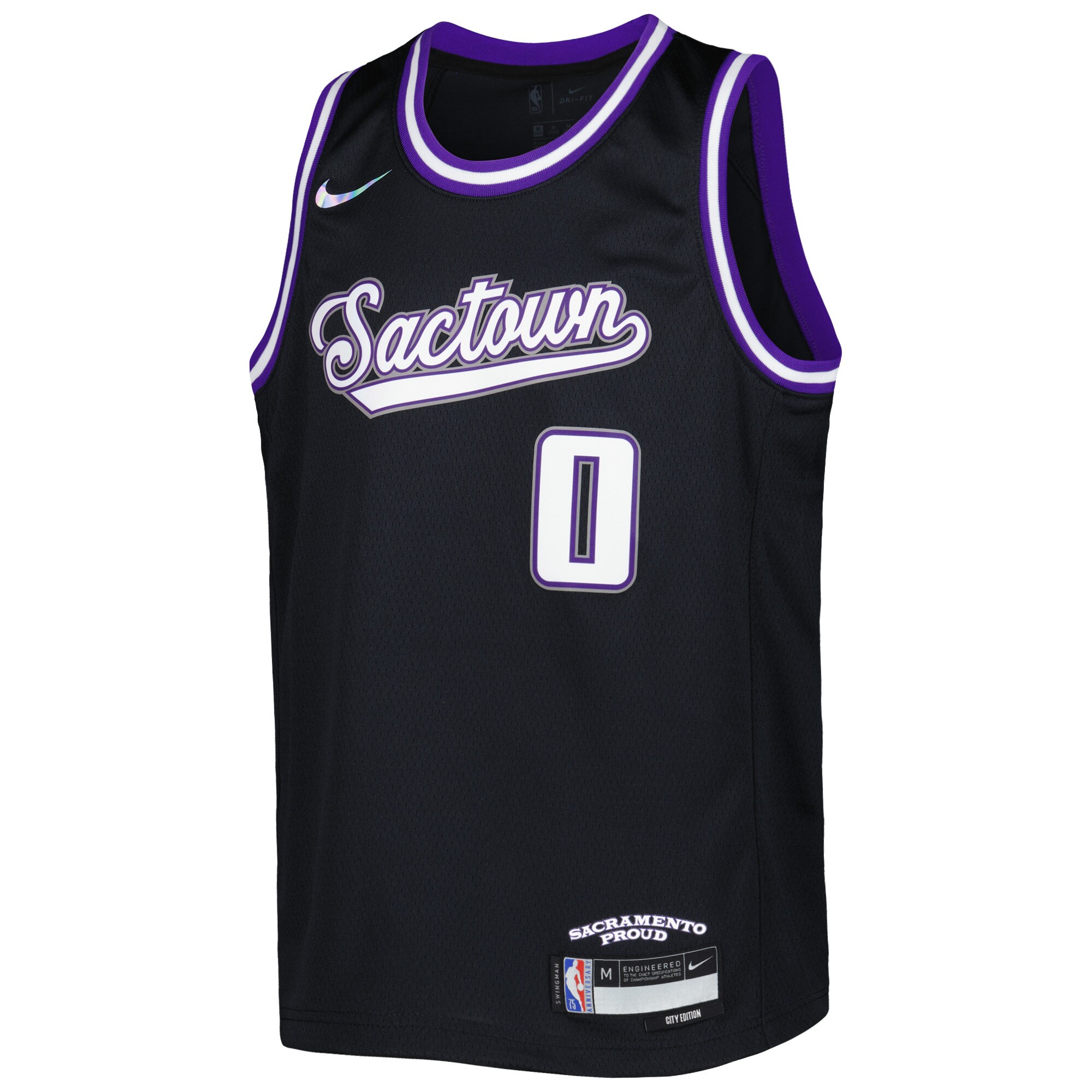 Tyrese Haliburton Sacramento Kings Nike Youth 2021/22 Swingman Jersey - City Edition - Black