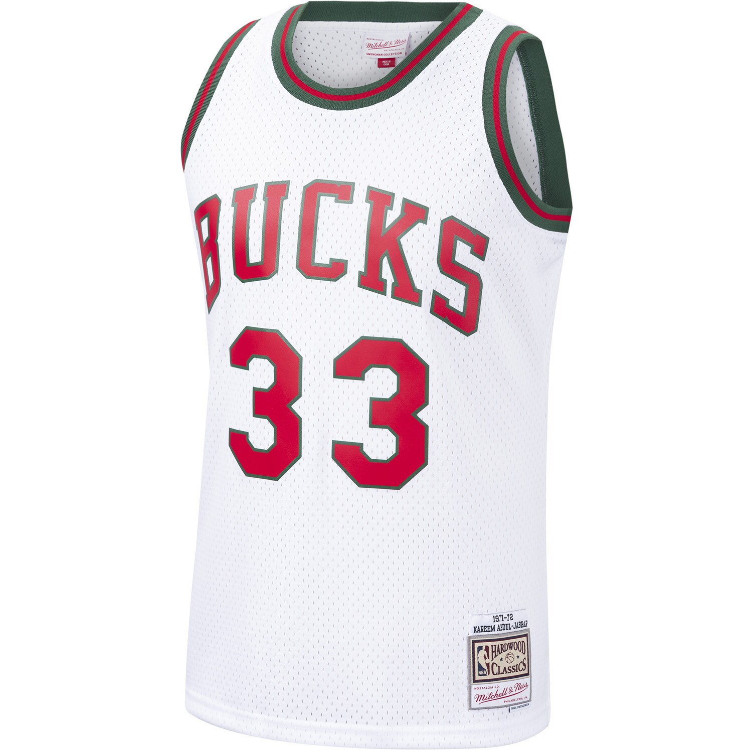 Kareem Abdul-Jabbar Milwaukee Bucks Mitchell & Ness Hardwood Classics Swingman Jersey - White
