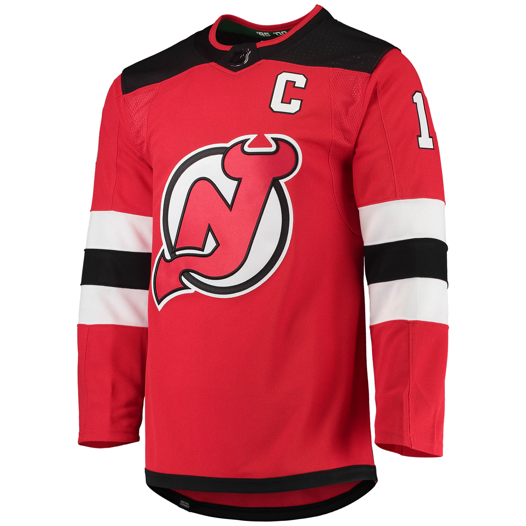Nico Hischier New Jersey Devils adidas Home Primegreen Authentic Pro Player Jersey - Red