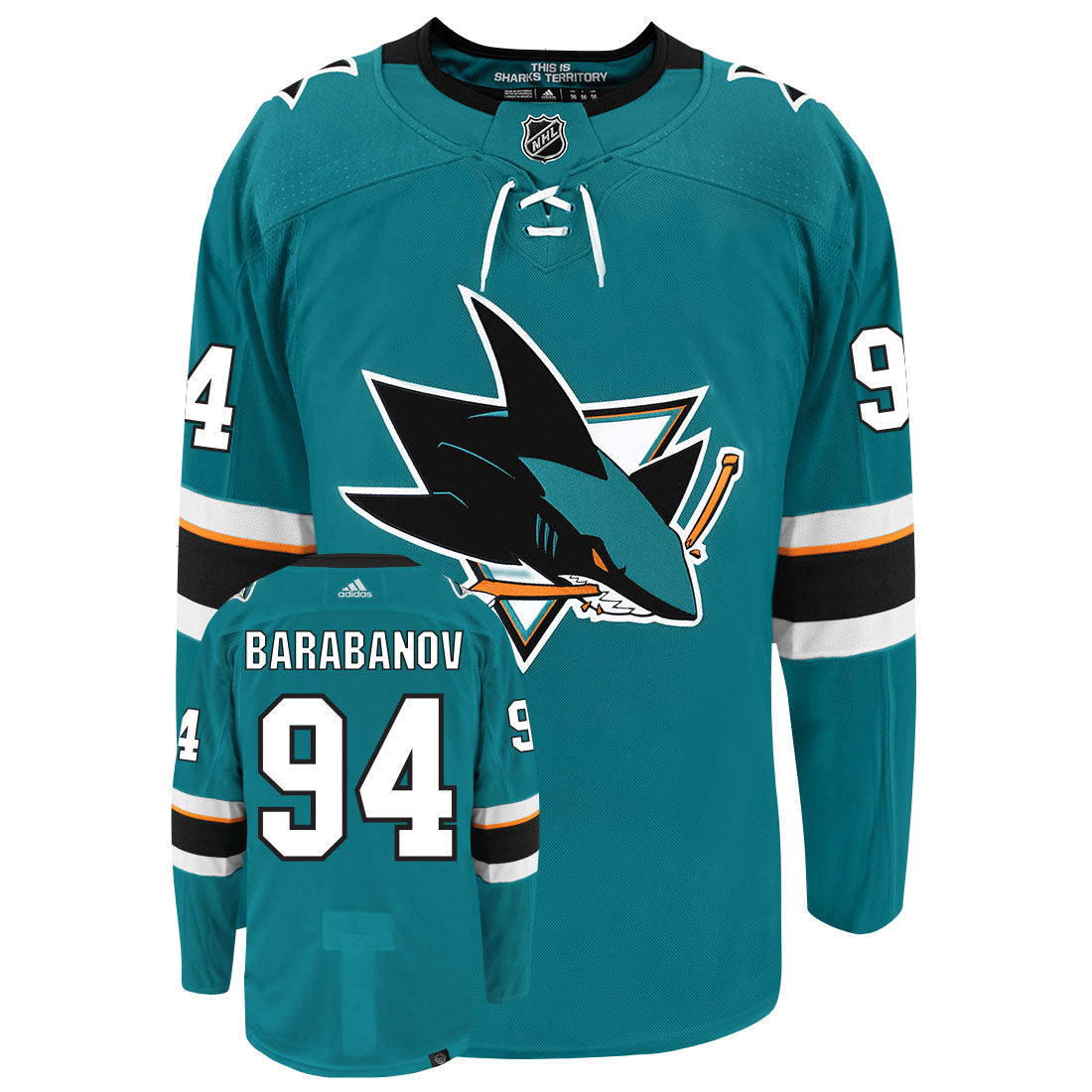 Alexander Barabanov San Jose Sharks Adidas Primegreen Authentic NHL Hockey Jersey