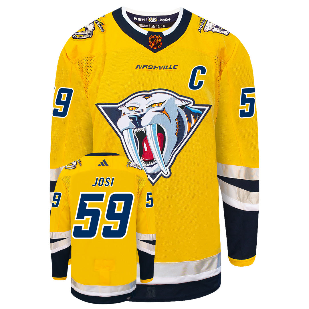Roman Josi Nashville Predators Adidas 2022 Primegreen Reverse Retro Authentic NHL Hockey Jersey