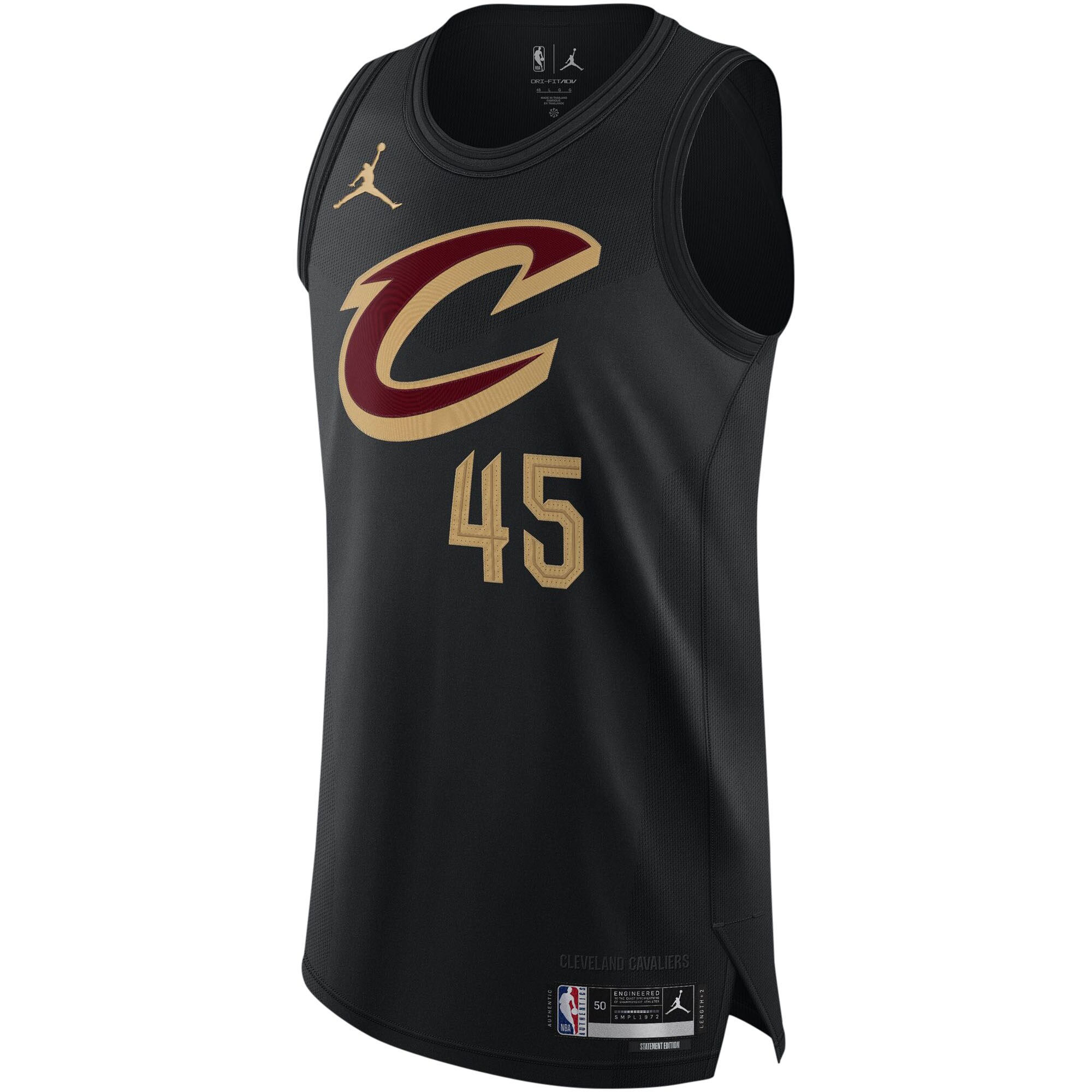 Donovan Mitchell Cleveland Cavaliers Jordans Brand Authentic Player Jersey - Statement Edition - Black