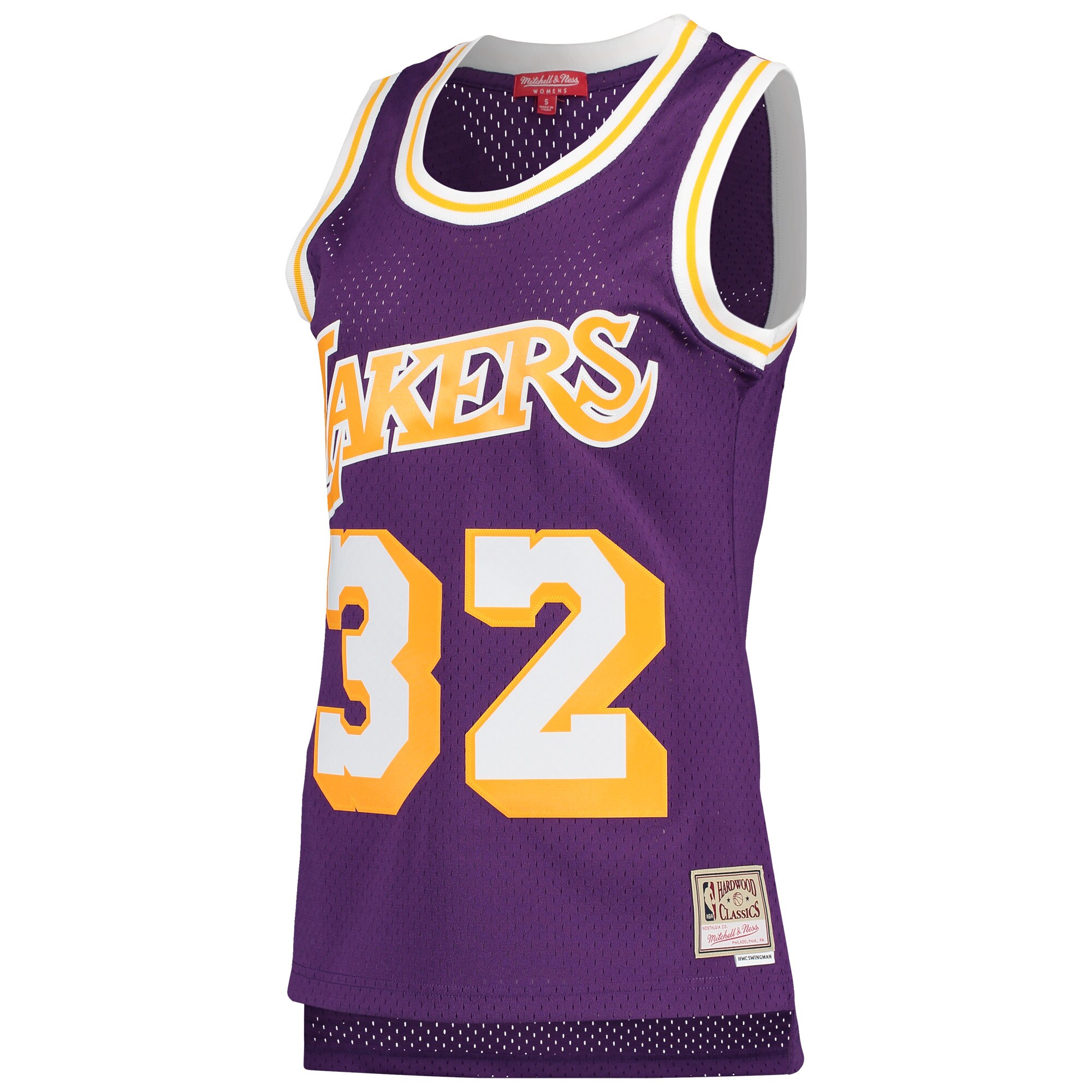 Magic Johnson Los Angeles Lakers Mitchell & Ness Women's Hardwood Classics 1984 Swingman Jersey - Purple