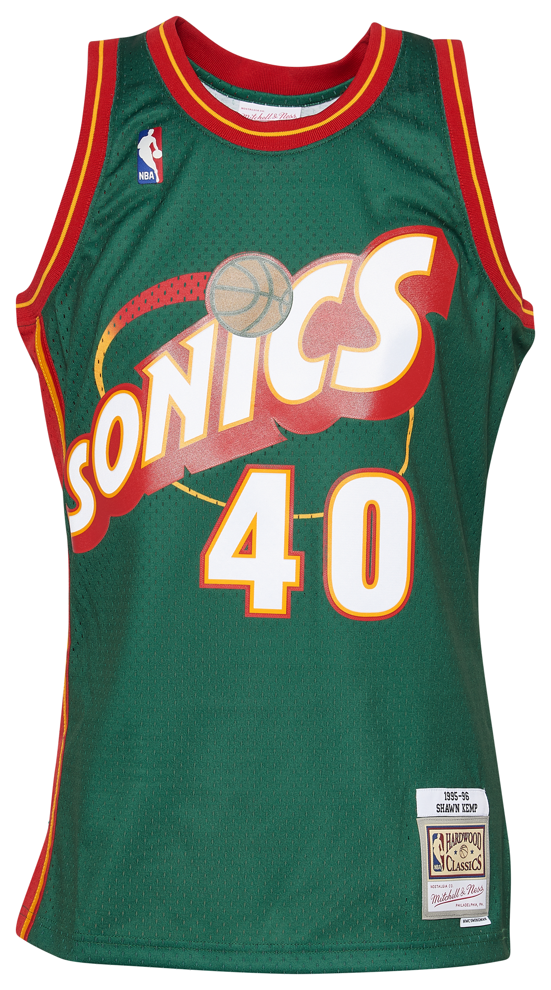 Men's  Mitchell & Ness SuperSonics Swingman Jersey - Green