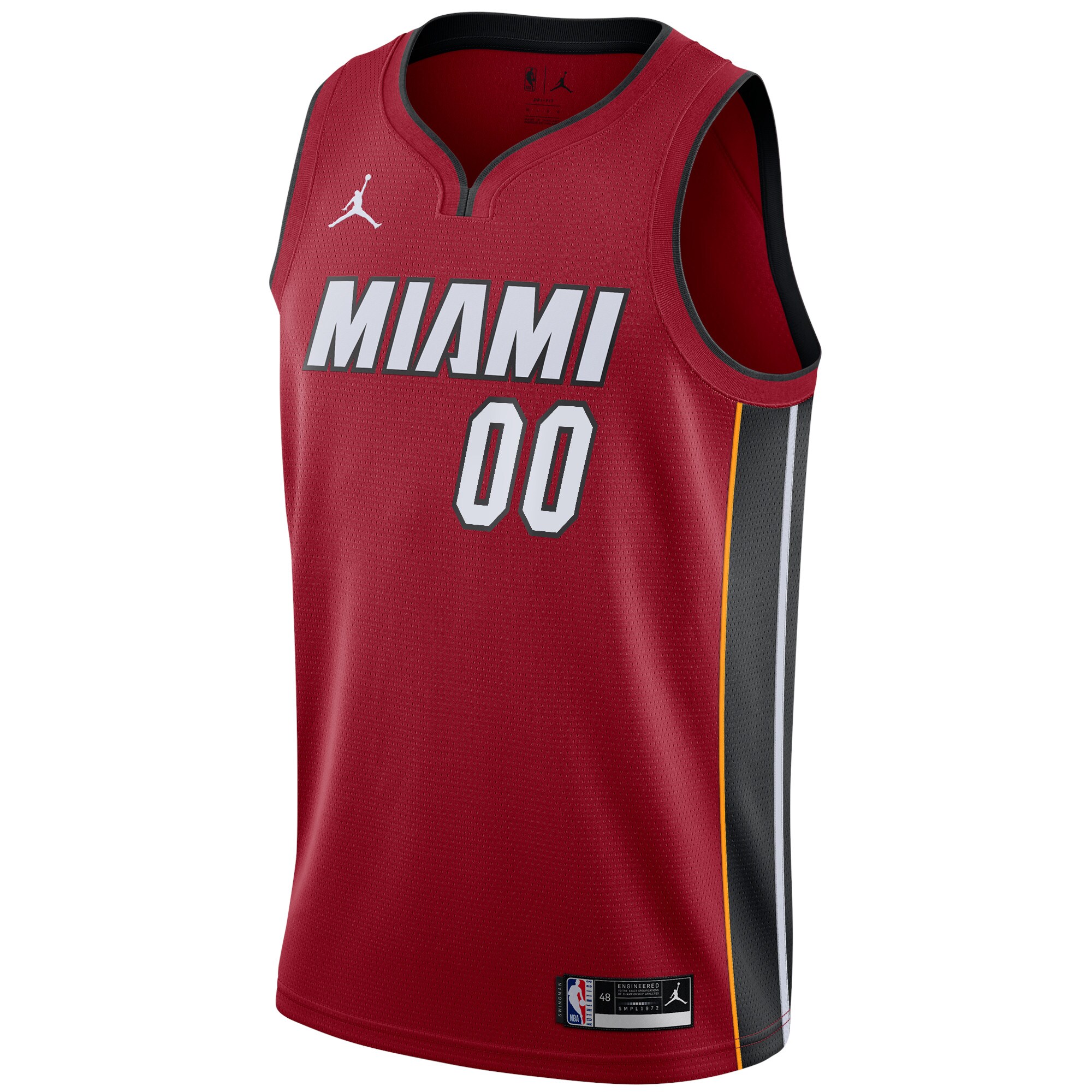 Miami Heat Jordans Brand Swingman Custom Jersey - Statement Edition - Red