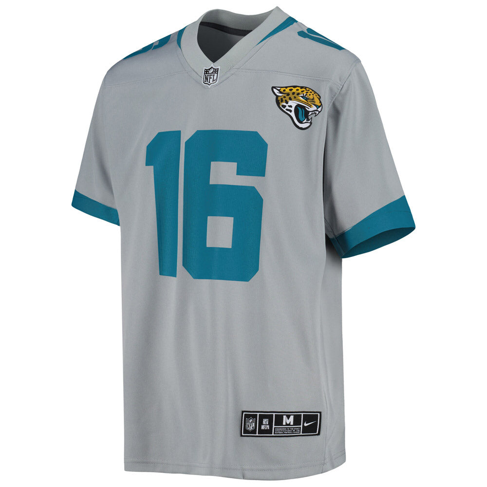 Youth Jacksonville Jaguars Trevor Lawrence Inverted Team Game Jersey Silver