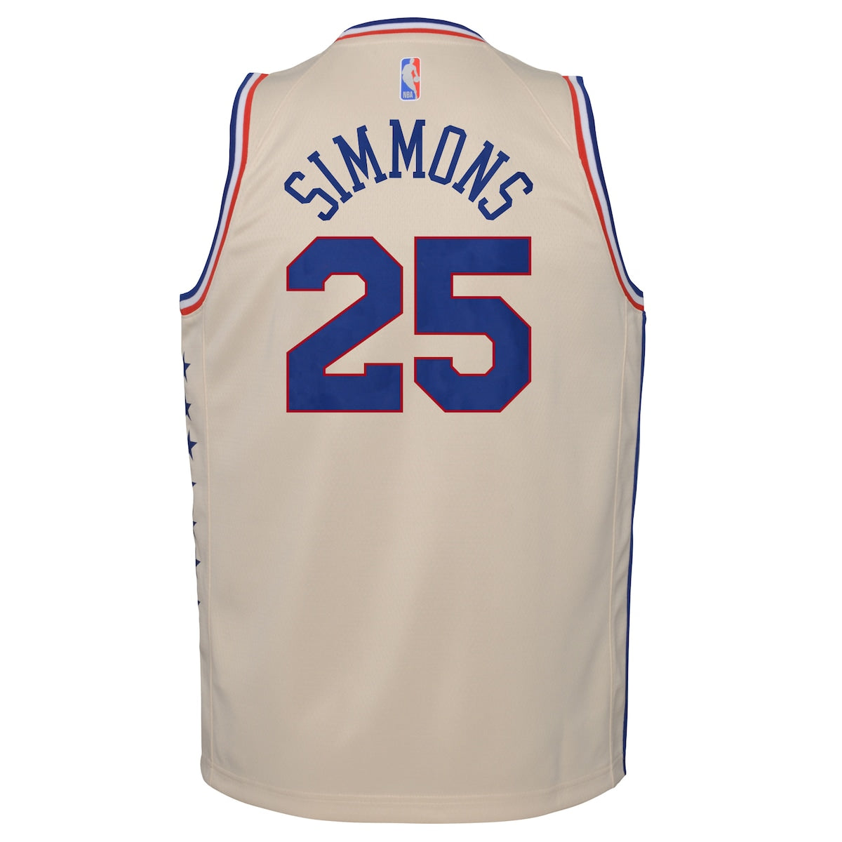 Boys' Grade School Ben Simmons Nike 76ers 2020/21 Swingman Jersey Earned Edition - Off White