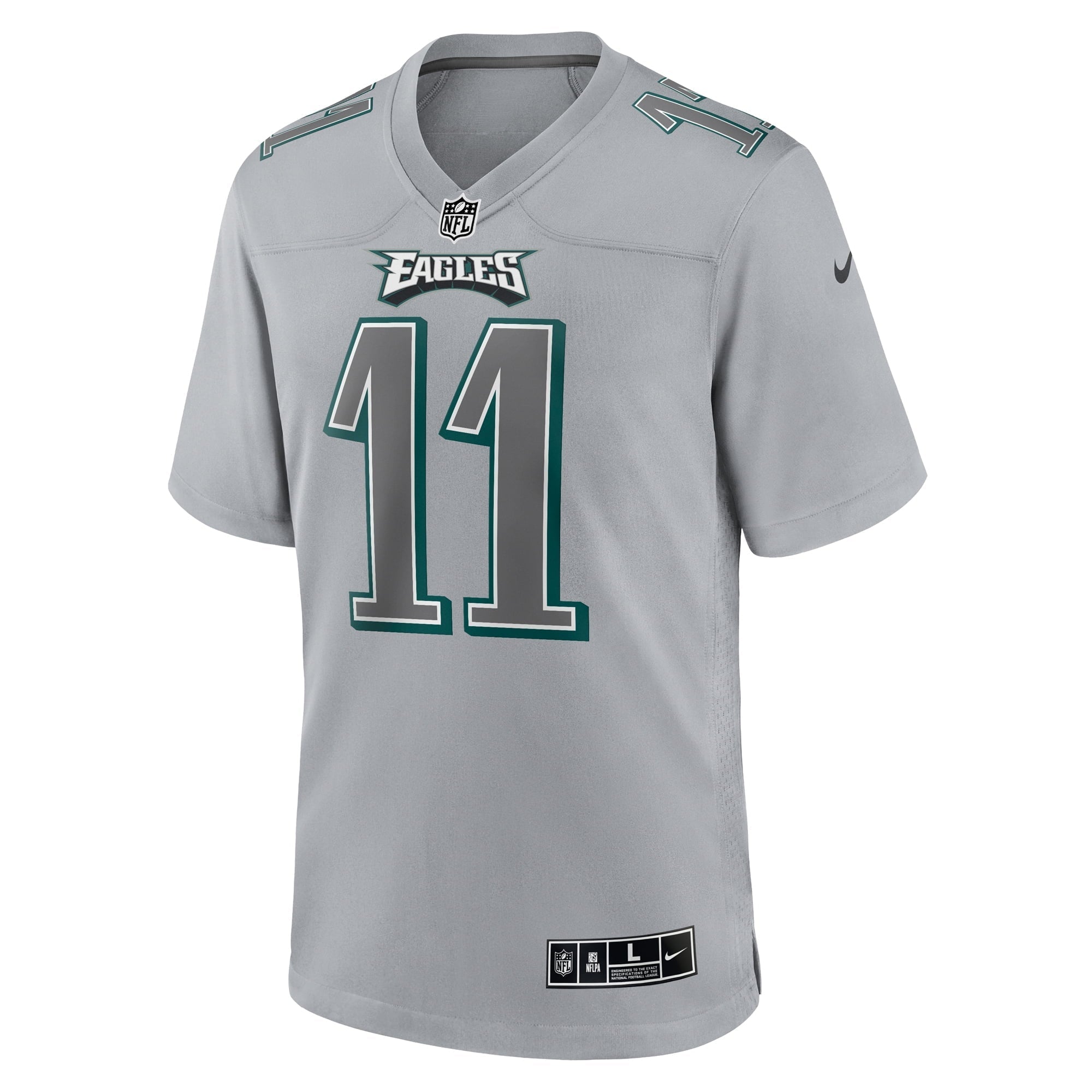 Men's Nike A.J. Brown Gray Philadelphia Eagles Atmosphere Fashion Game Jersey