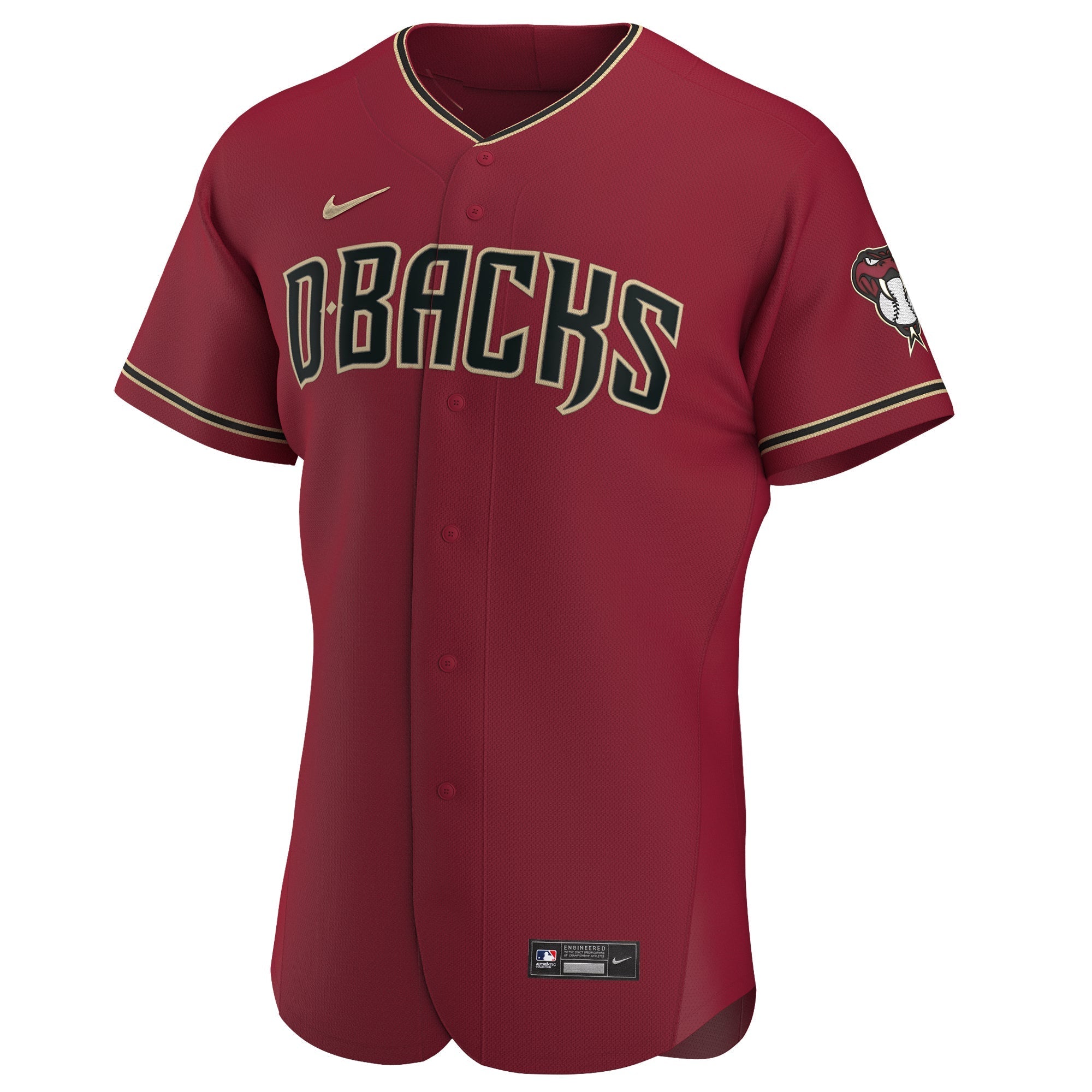 Men's Nike Crimson Arizona Diamondbacks Alternate Authentic Team Jersey