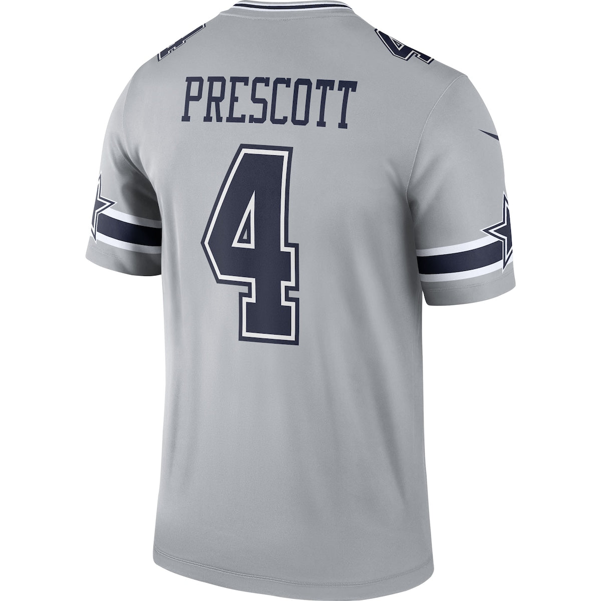 Men's Dak Prescott Nike Cowboys Inverted Legend Jersey - Grey