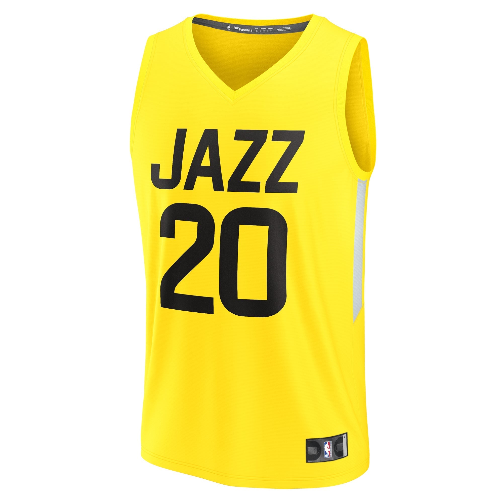 Youth Fanatics Branded Udoka Azubuike Yellow Utah Jazz Fast Break Player Jersey - Icon Edition
