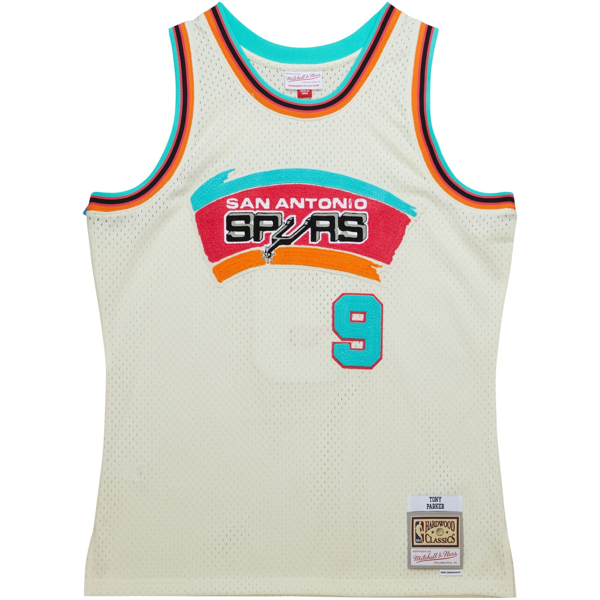 Tony Parker San Antonio Spurs Mitchell & Ness Chainstitch Swingman Jersey - Cream