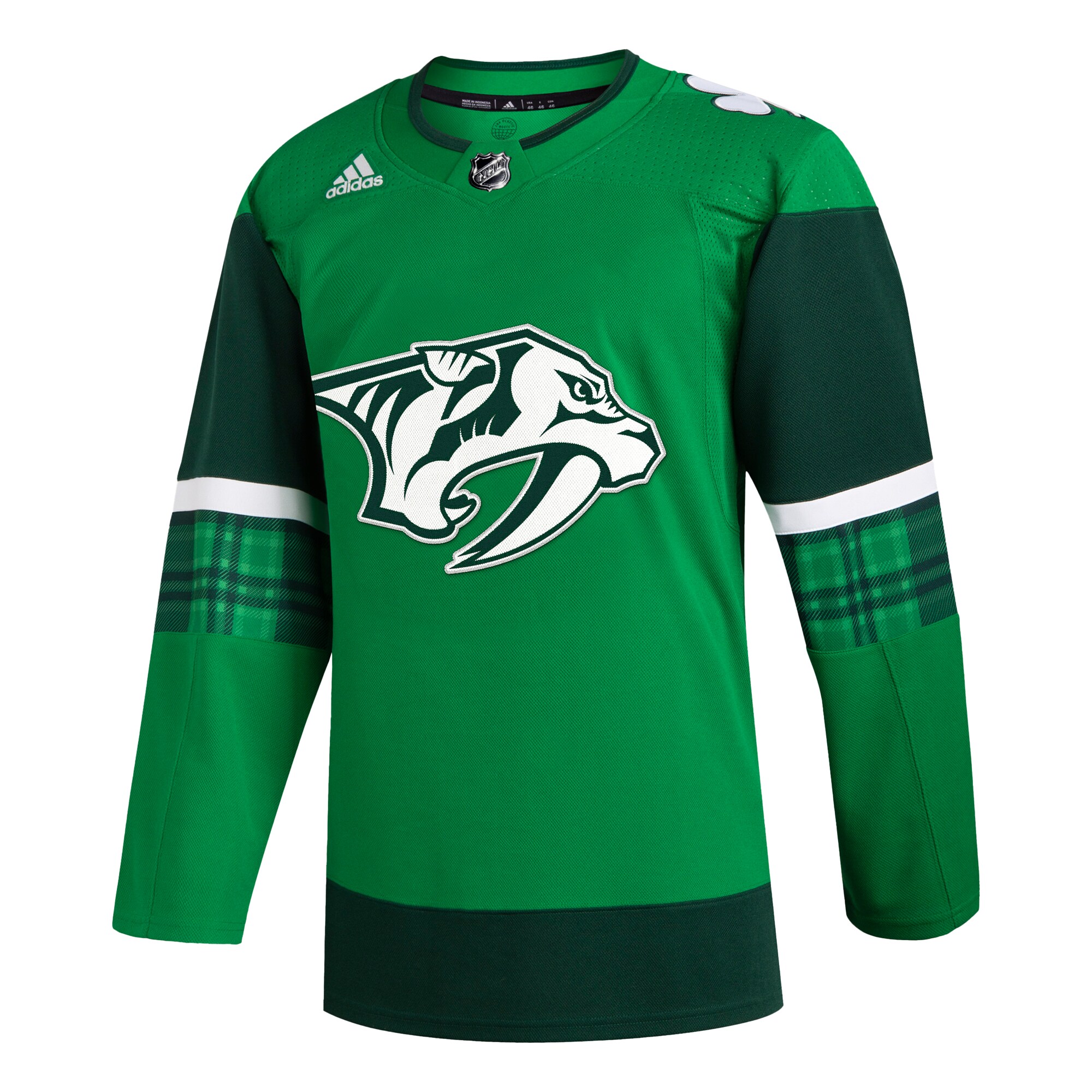 Nashville Predators adidas 2023 St. Patrick's Day Primegreen Authentic Jersey - Kelly Green