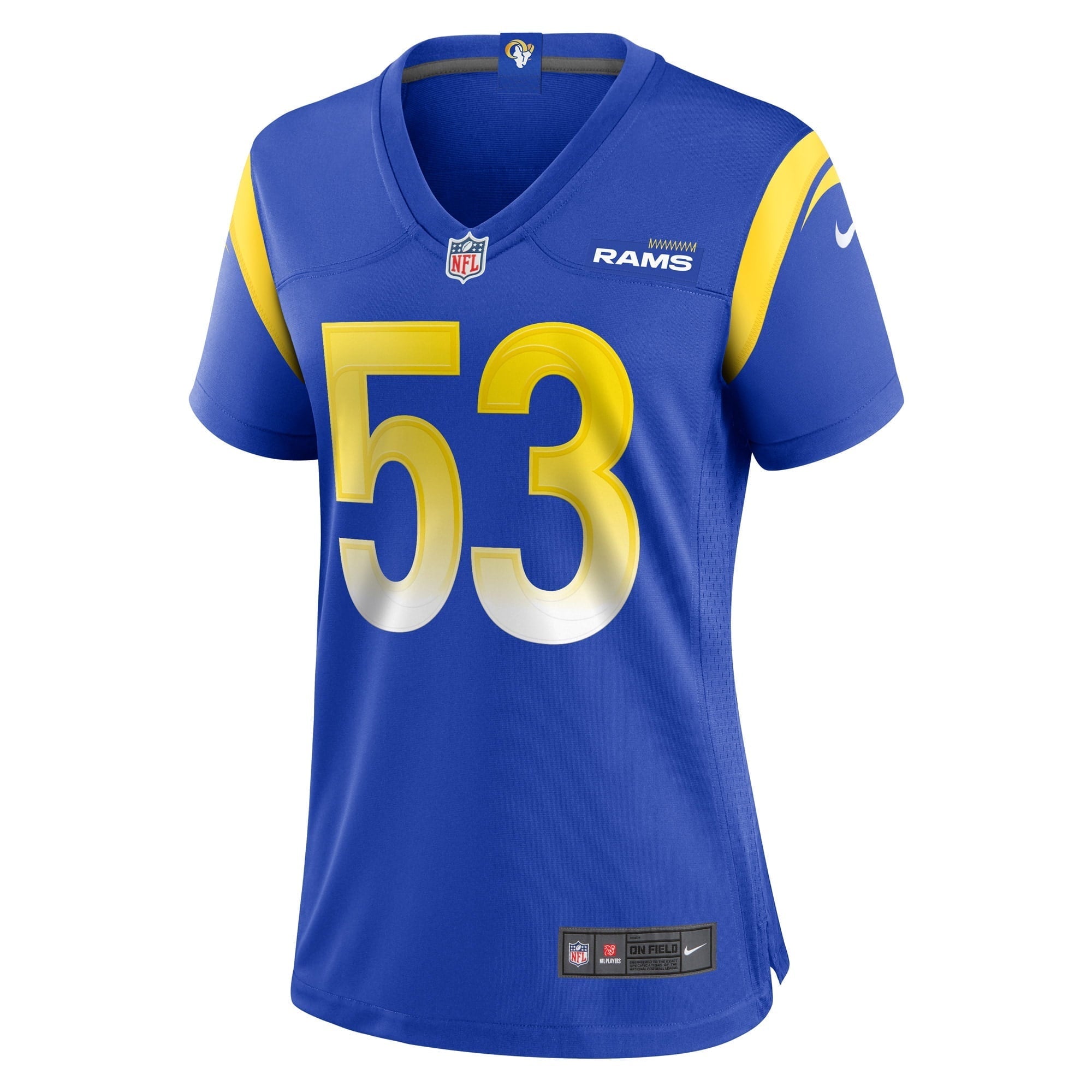 Women's Nike Ernest Jones Royal Los Angeles Rams Team Game Player Jersey