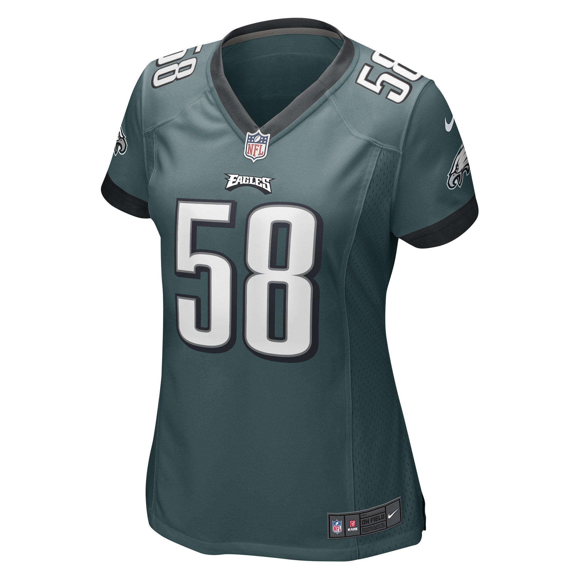 Women's Nike Kyron Johnson Midnight Green Philadelphia Eagles Game Player Jersey