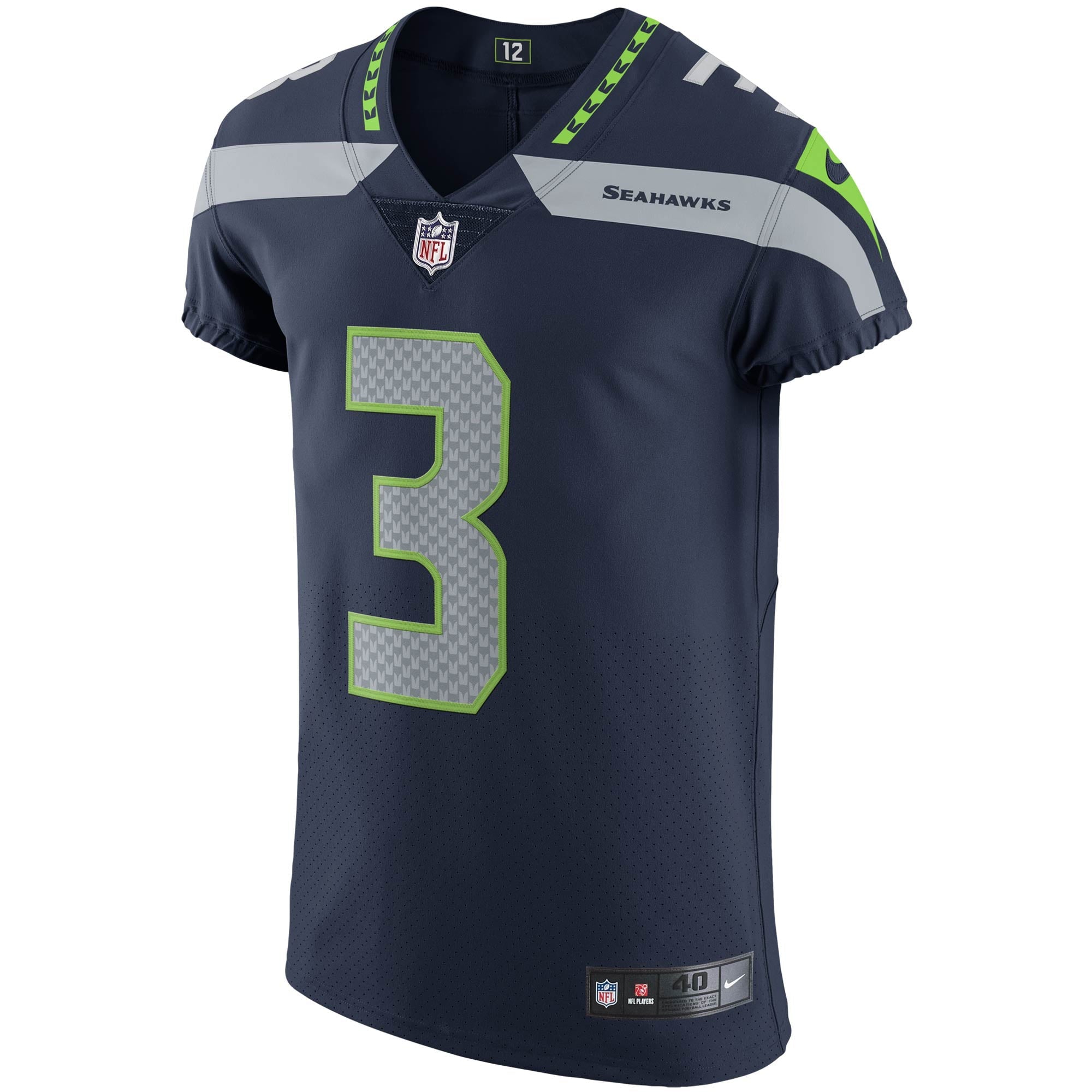 Men's Nike  Russell Wilson  College Navy Seattle Seahawks Vapor Elite Player Jersey