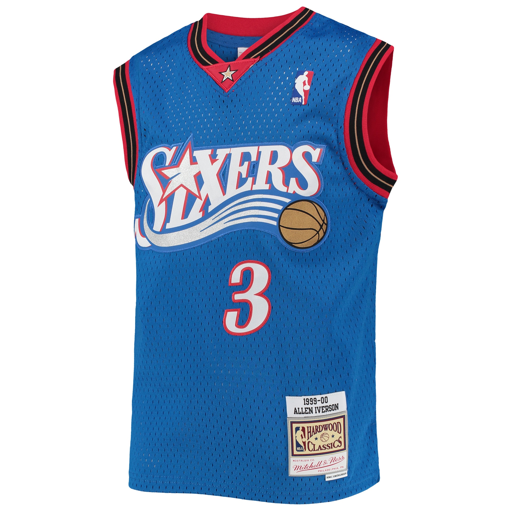 Allen Iverson Philadelphia 76ers Mitchell & Ness Youth 1999-00 Hardwood Classics Swingman Jersey - Royal