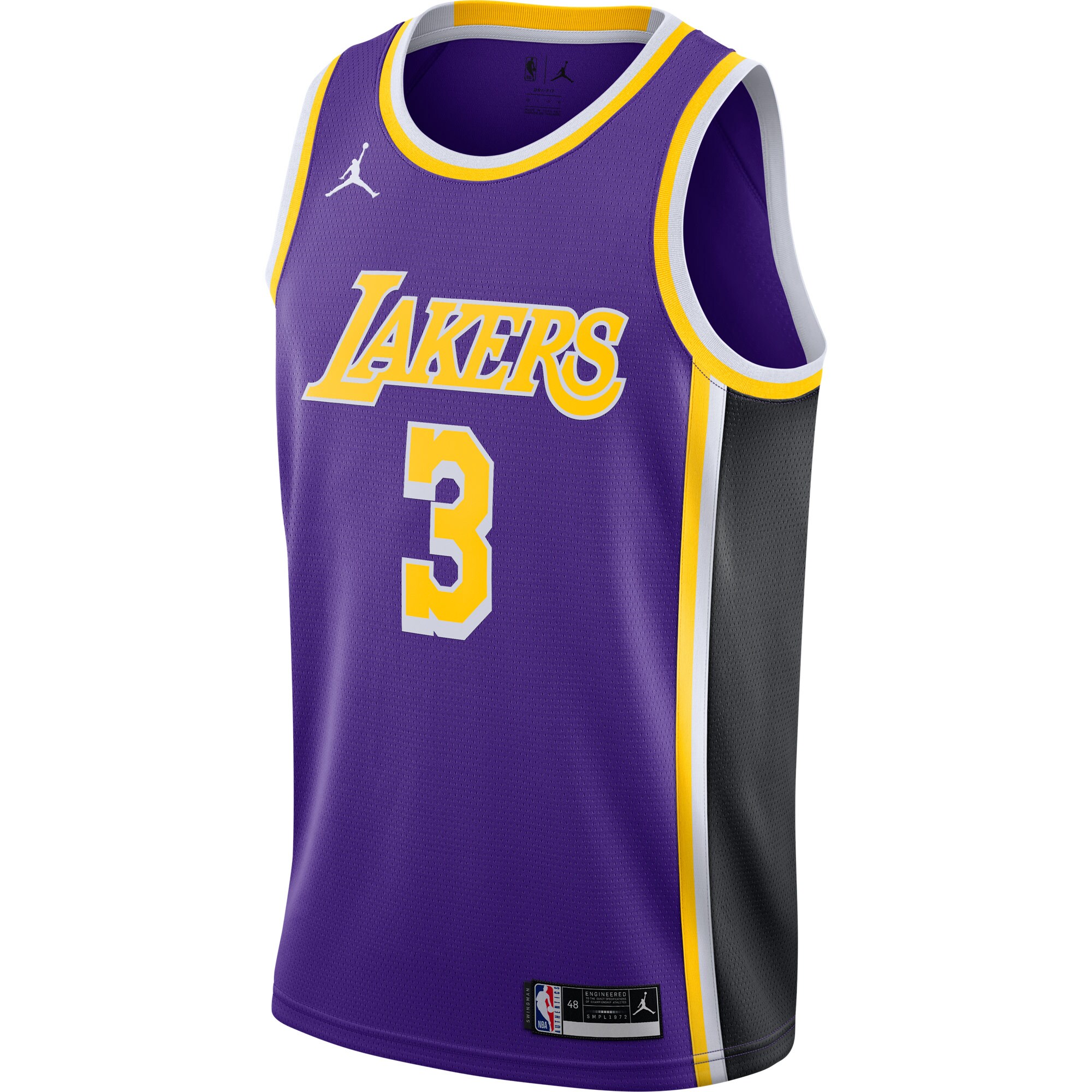 Anthony Davis Los Angeles Lakers Jordans Brand 2020/21 Swingman Jersey - Statement Edition - Purple
