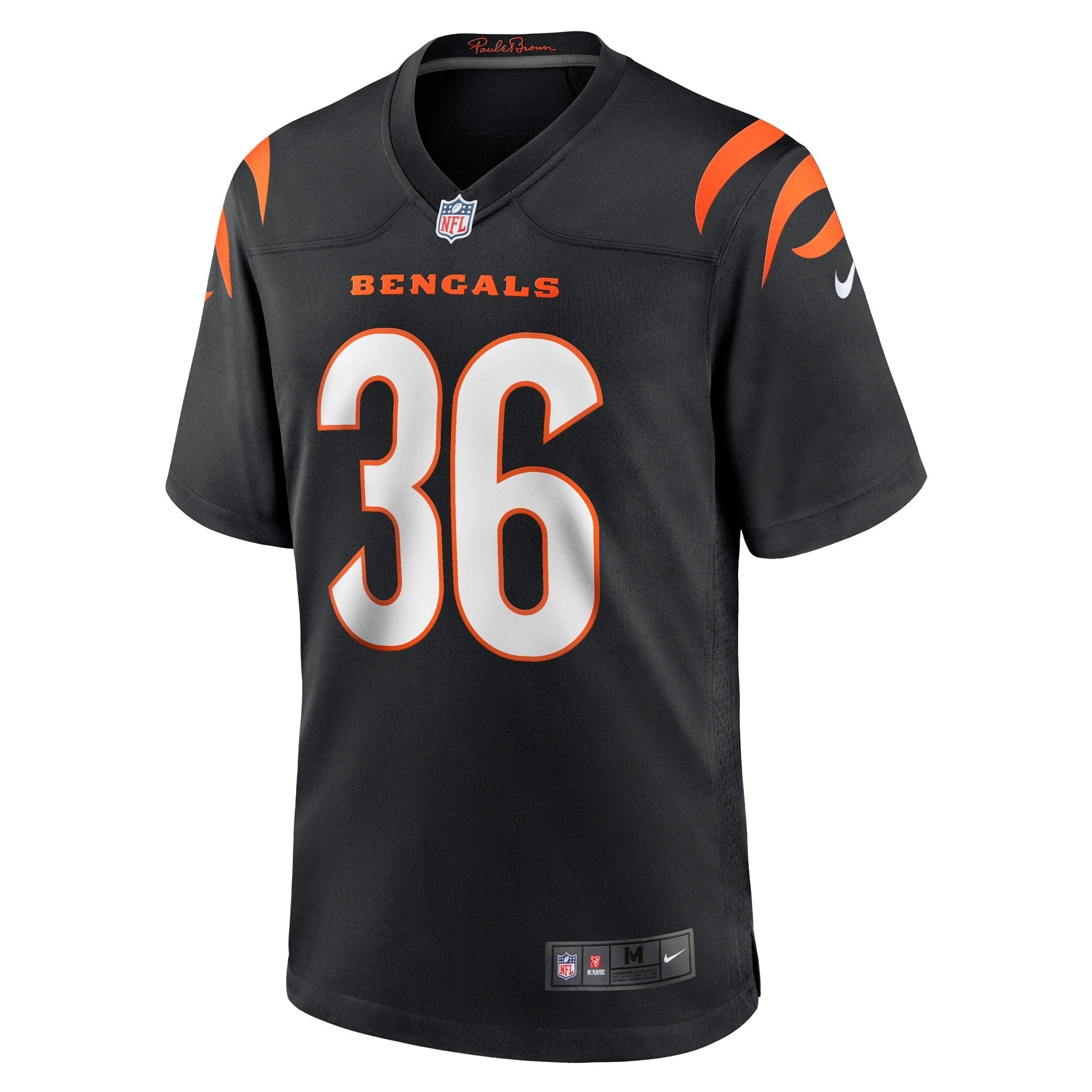 Men's Nike Elijah Holyfield Black Cincinnati Bengals Game Player Jersey