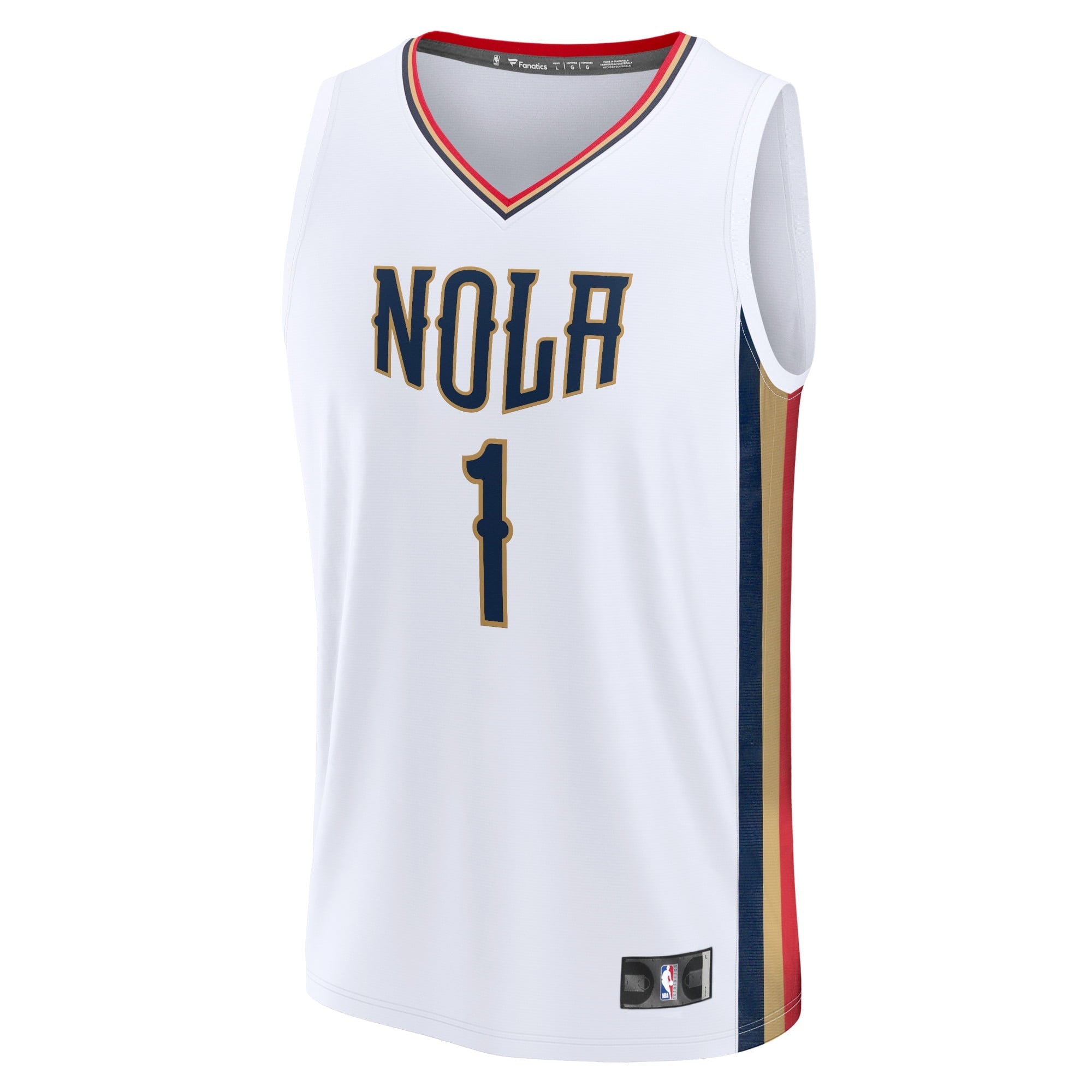 Men's Fanatics Branded Zion Williamson White New Orleans Pelicans 2021/22 Fast Break Replica Jersey - City Edition