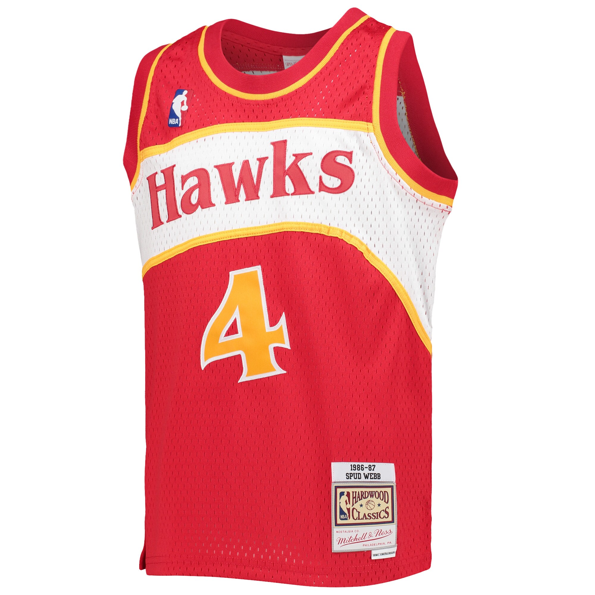 Spud Webb Atlanta Hawks Mitchell & Ness Youth 1986-87 Hardwood Classics Swingman Jersey - Red