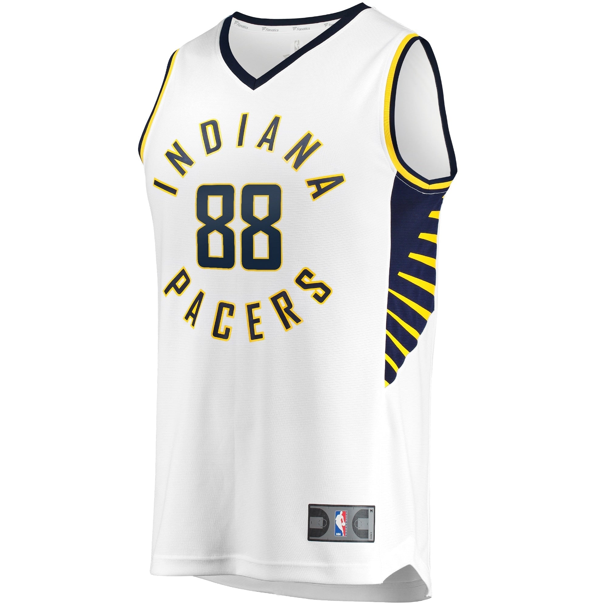 Men's Fanatics Branded Goga Bitadze White Indiana Pacers Fast Break Player Replica Jersey - Association Edition