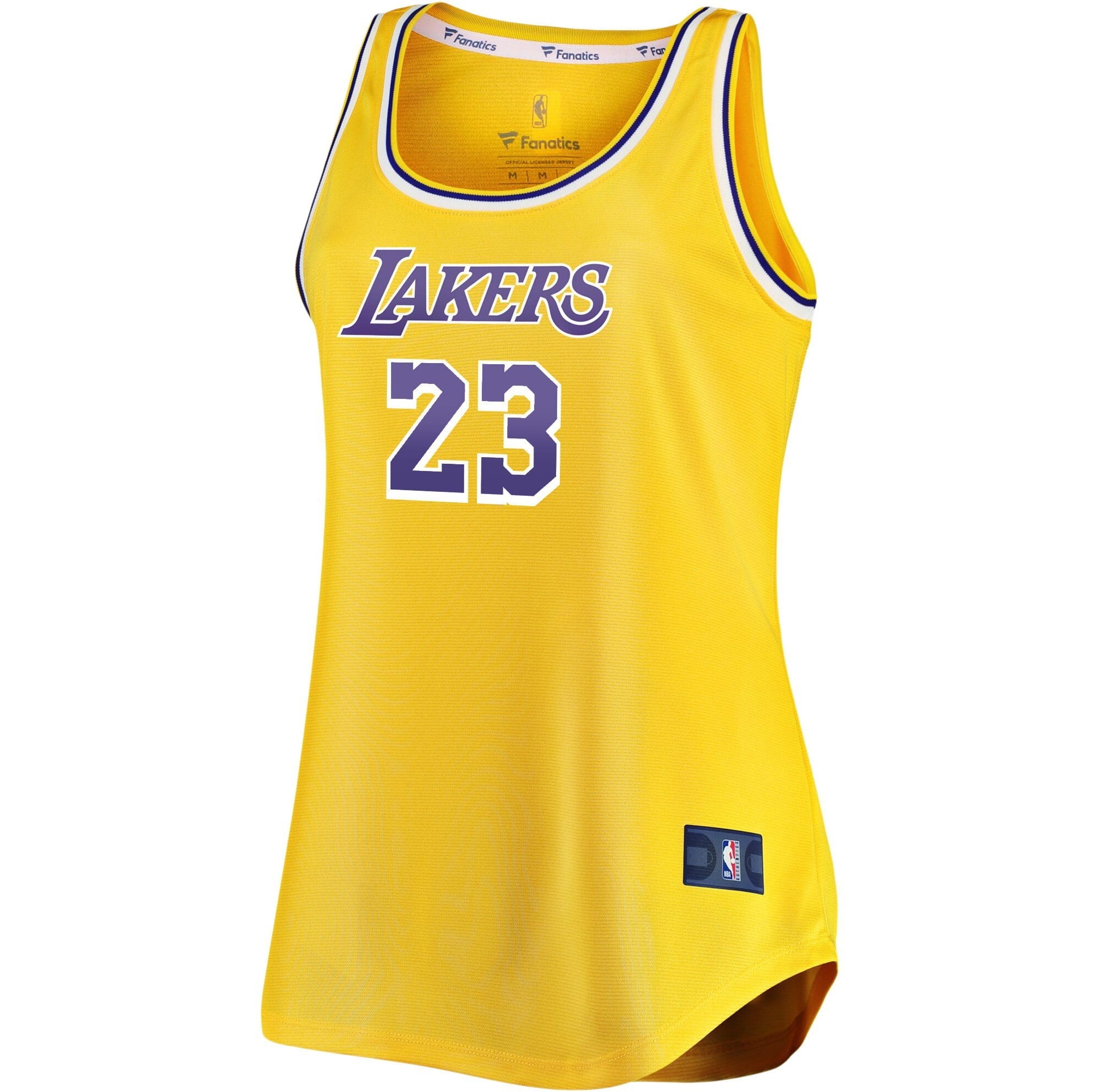 Women's Fanatics Branded LeBron James Gold Los Angeles Lakers Fast Break Tank Jersey