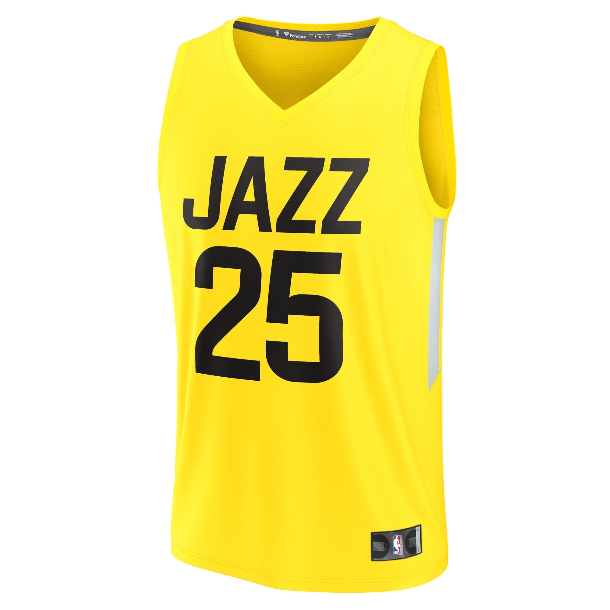 Men's Fanatics Branded Micah Potter Yellow Utah Jazz Fast Break Player Jersey - Icon Edition