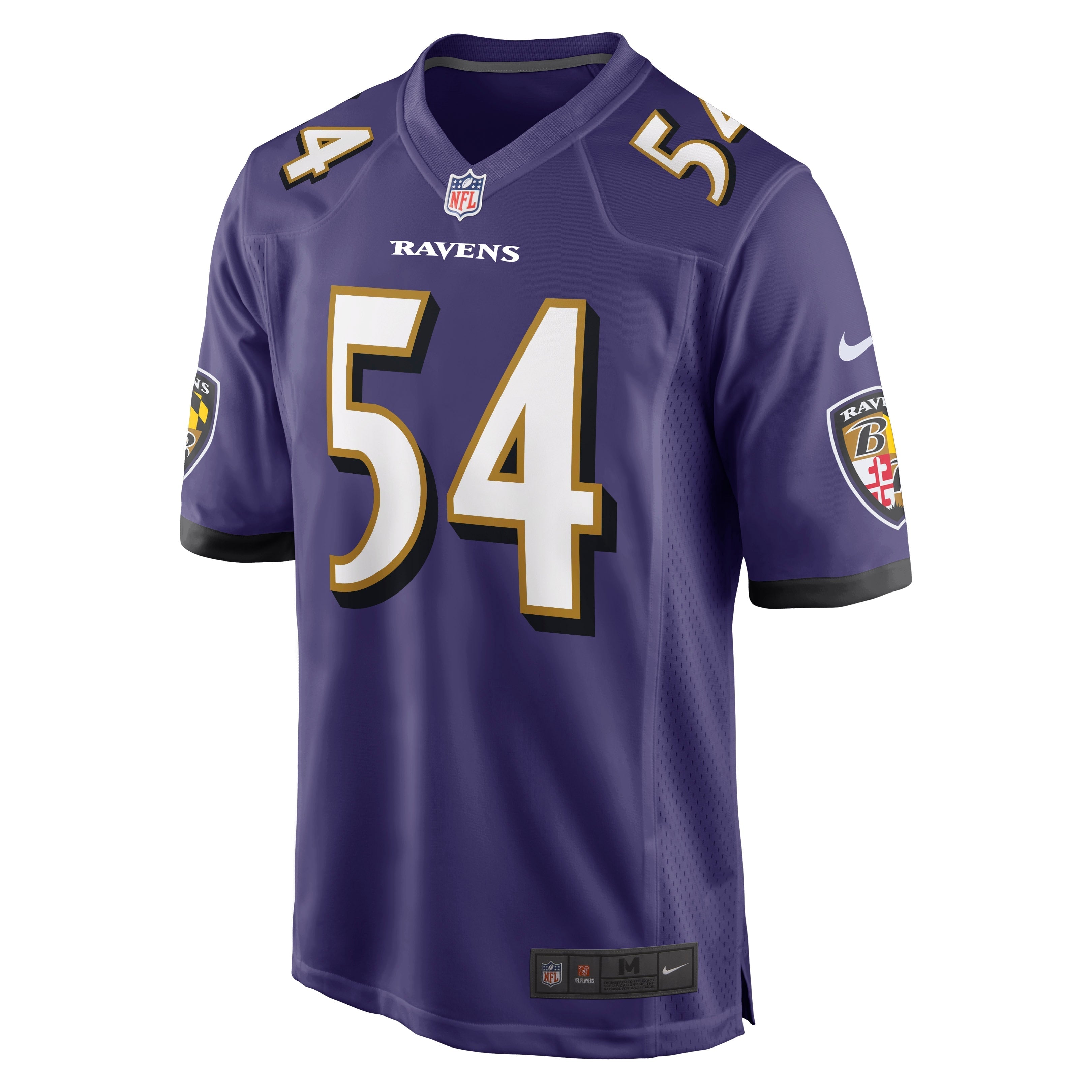 Men's Nike Tyus Bowser Purple Baltimore Ravens Game Player Jersey