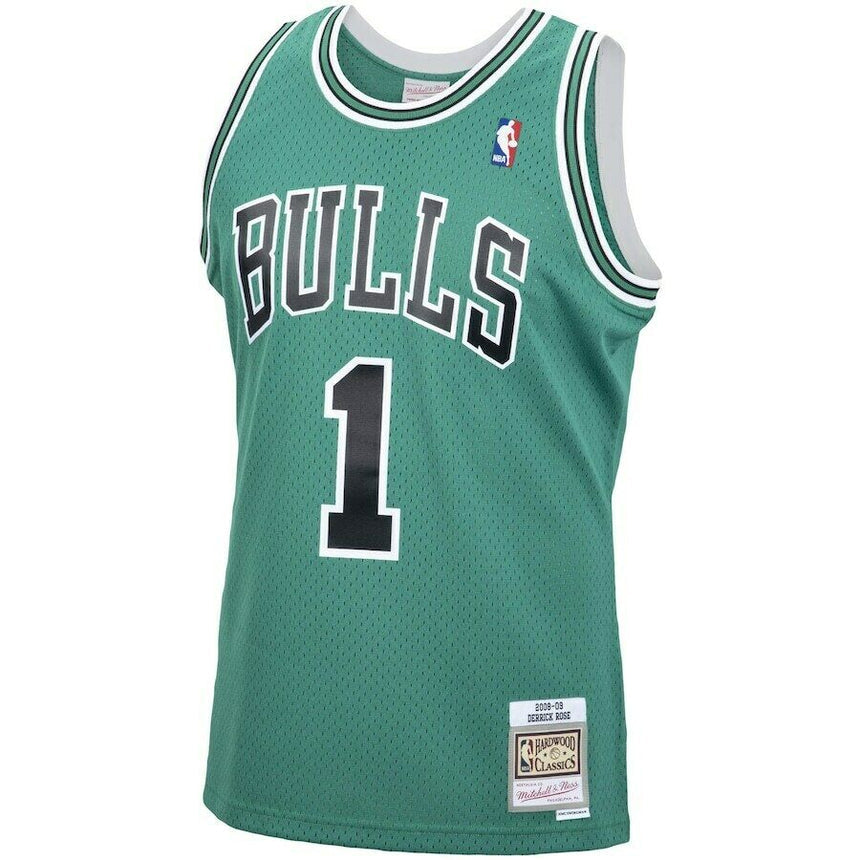 Youth Chicago Bulls Derrick Rose Mitchell & Ness Kelly Green Hardwood Classics Swingman Jersey