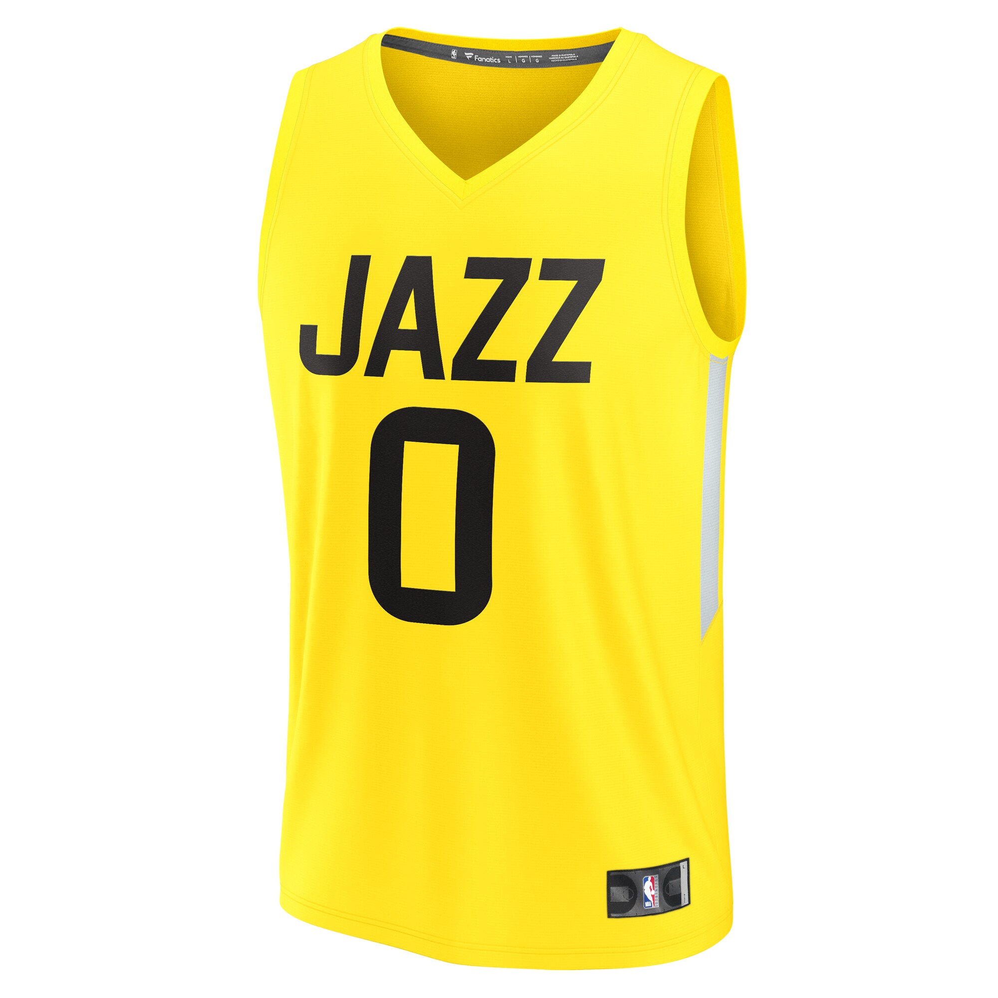 Draft Pick Utah Jazz Fanatics Branded Youth 2023 NBA Draft First Round Pick Fast Break Replica Jersey - Icon Edition - Yellow