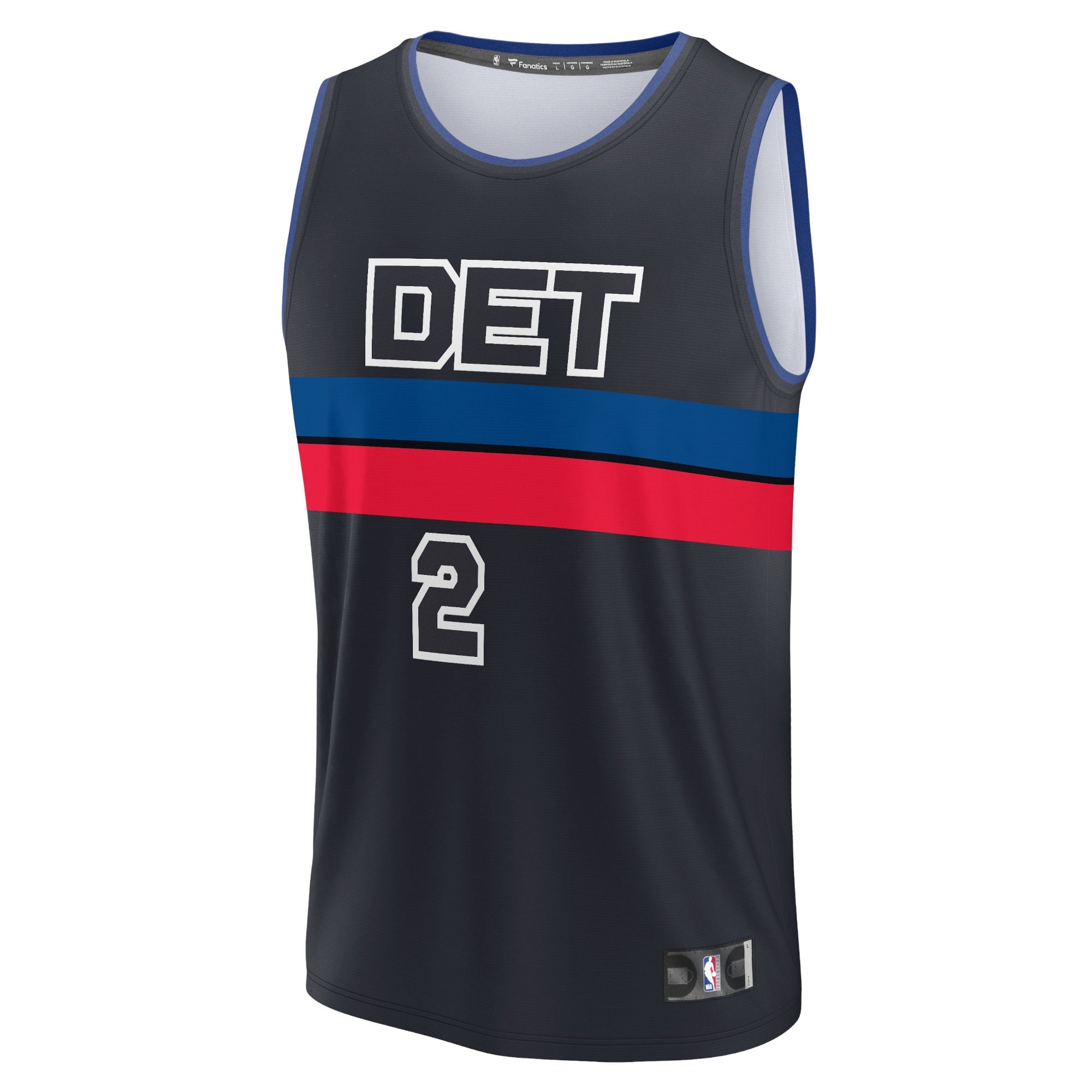 Youth Fanatics Branded Cade Cunningham Black Detroit Pistons 2021/22 Fast Break Player Jersey - Statement Edition