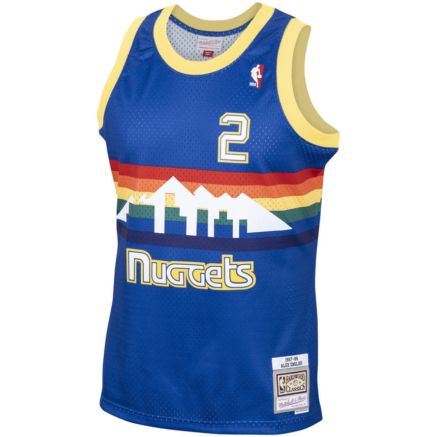 Men's Mitchell & Ness Alex English Royal Denver Nuggets 1987-88 Hardwood Classics Swingman Jersey