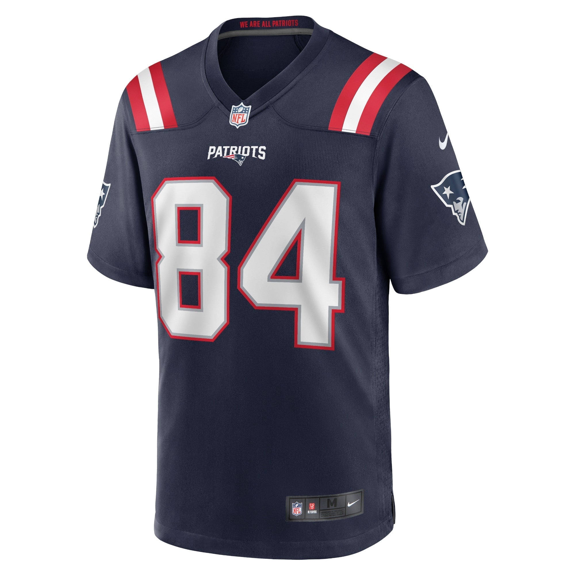Men's Nike Kendrick Bourne Navy New England Patriots Game Jersey